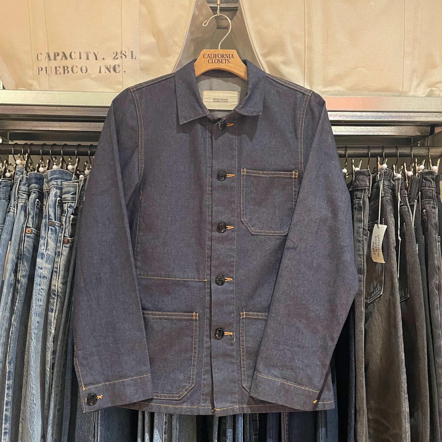 Denim Coveralls Jacket Indigo