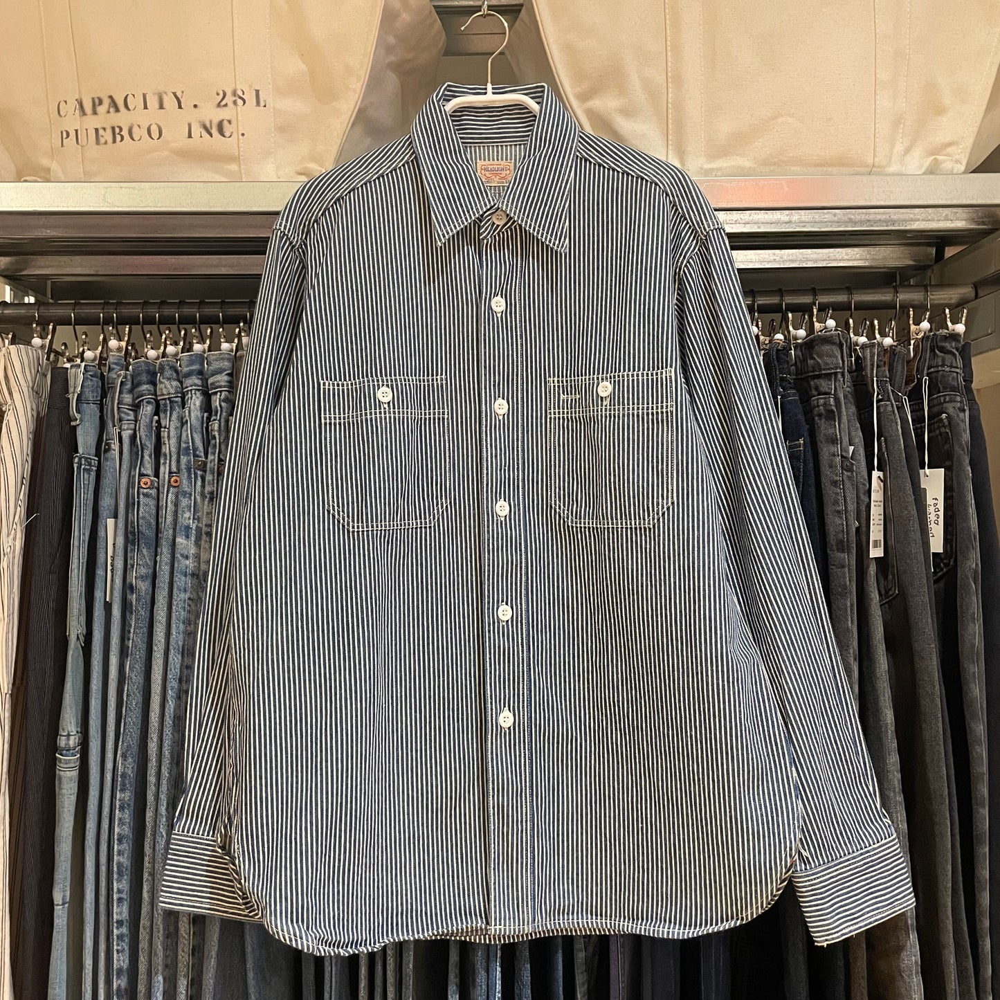 Striped Work Shirt Blue/White