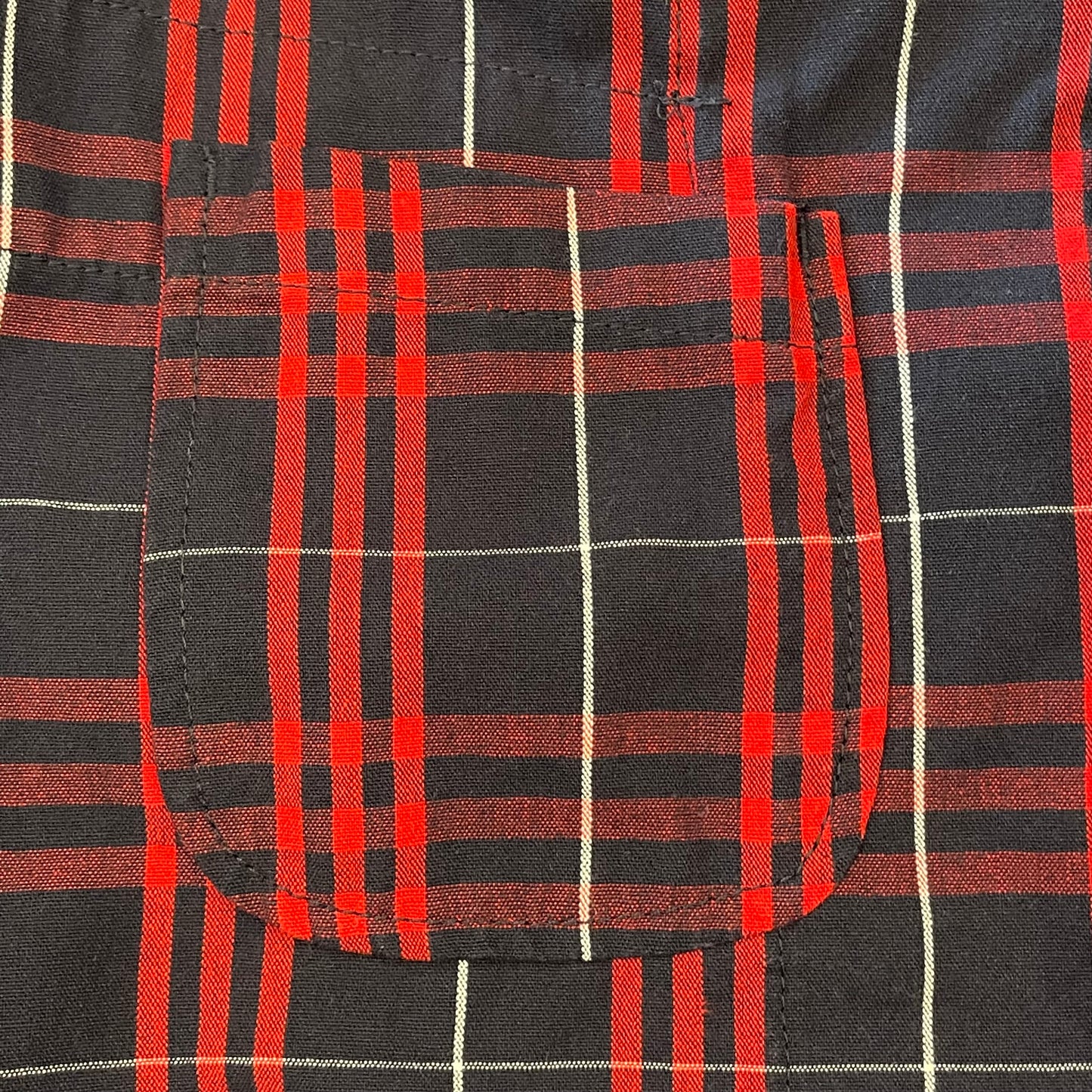 Plaid Coverall Jacket Red Navy