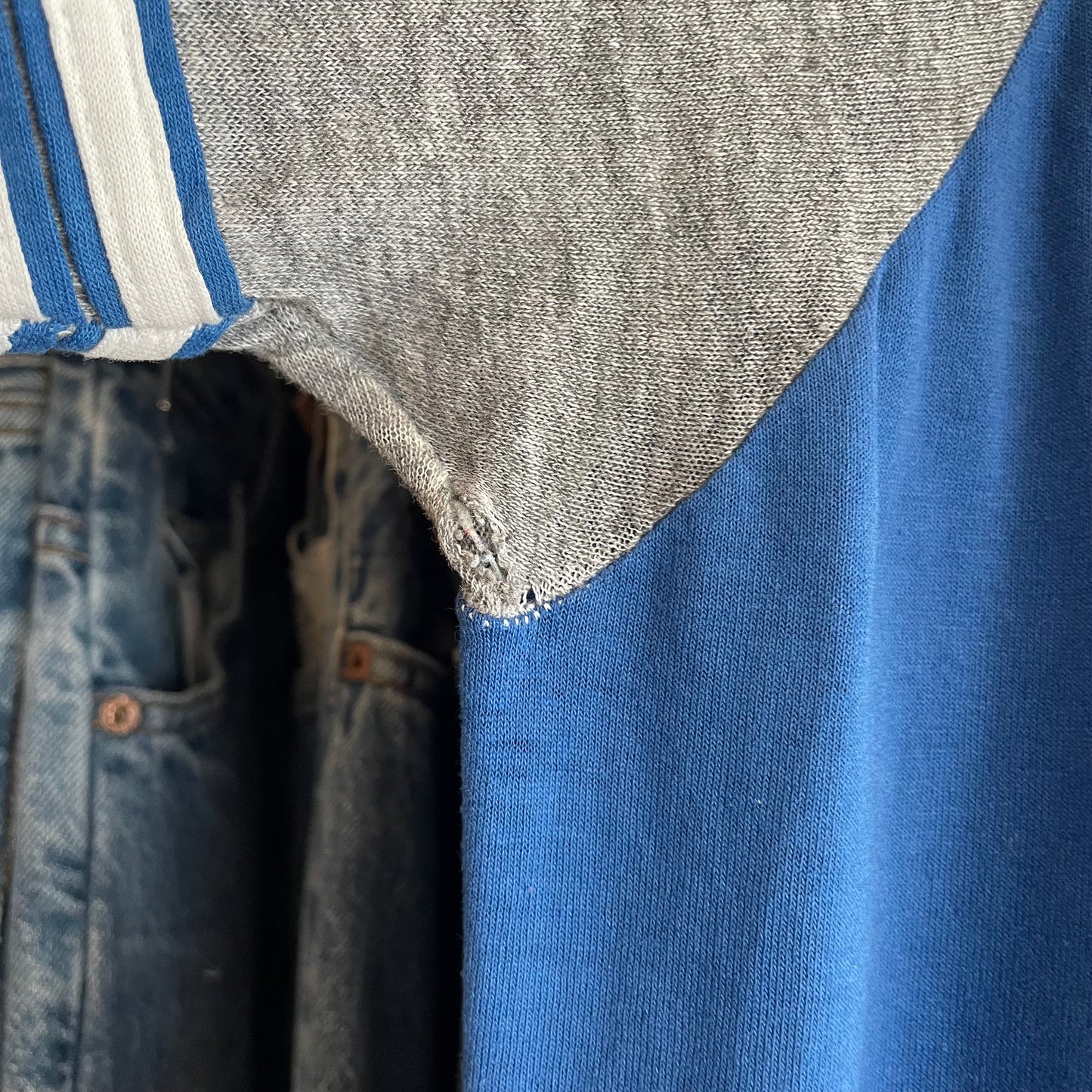 Raglan T-Shirt Blue Cotton