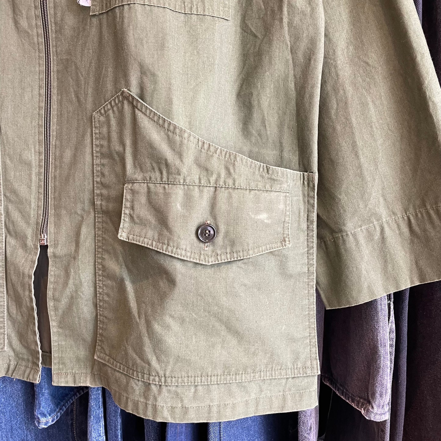 Utility Work Jacket Olive Lampo Zip