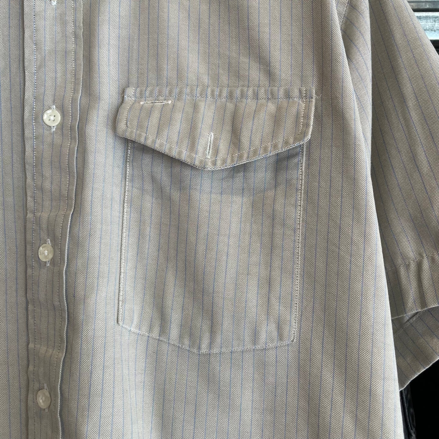 Stripe Button-Down Shirt Gray