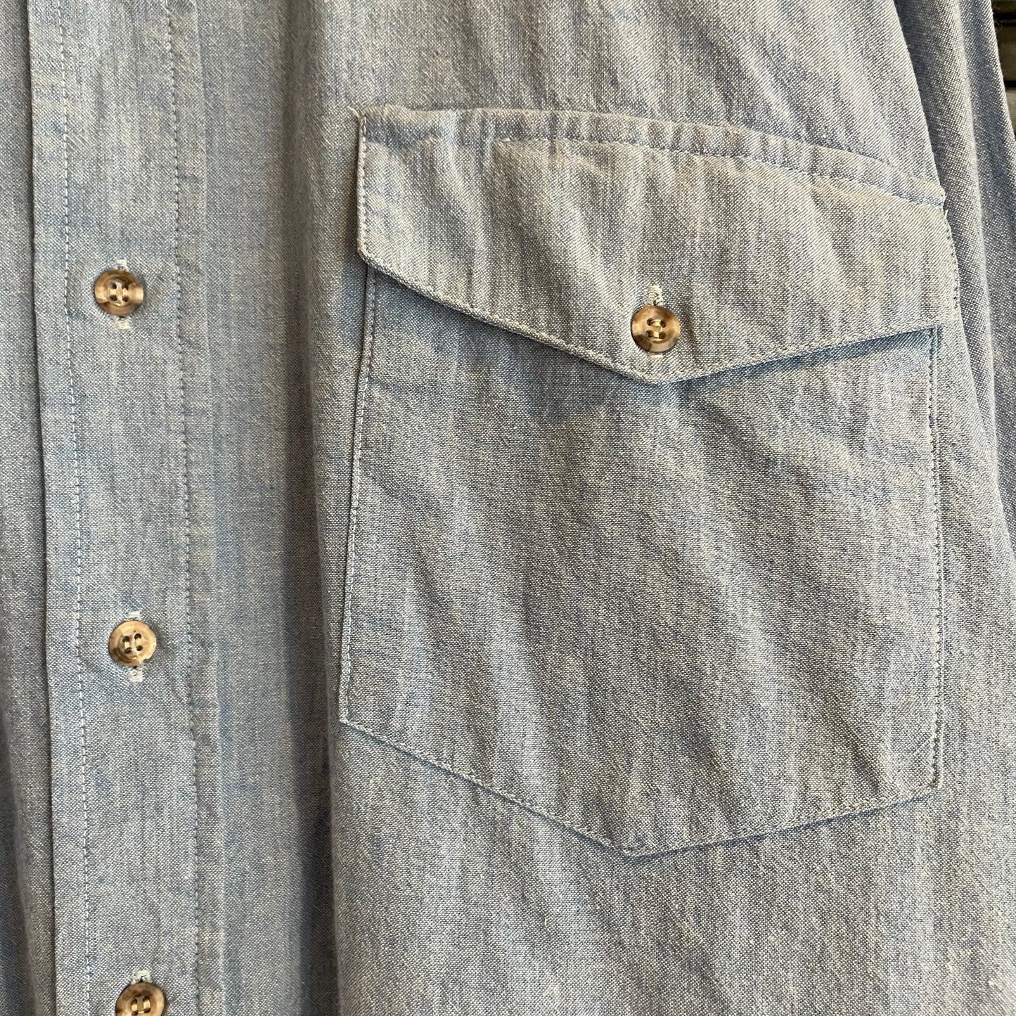 Chambray Western Shirt Blue