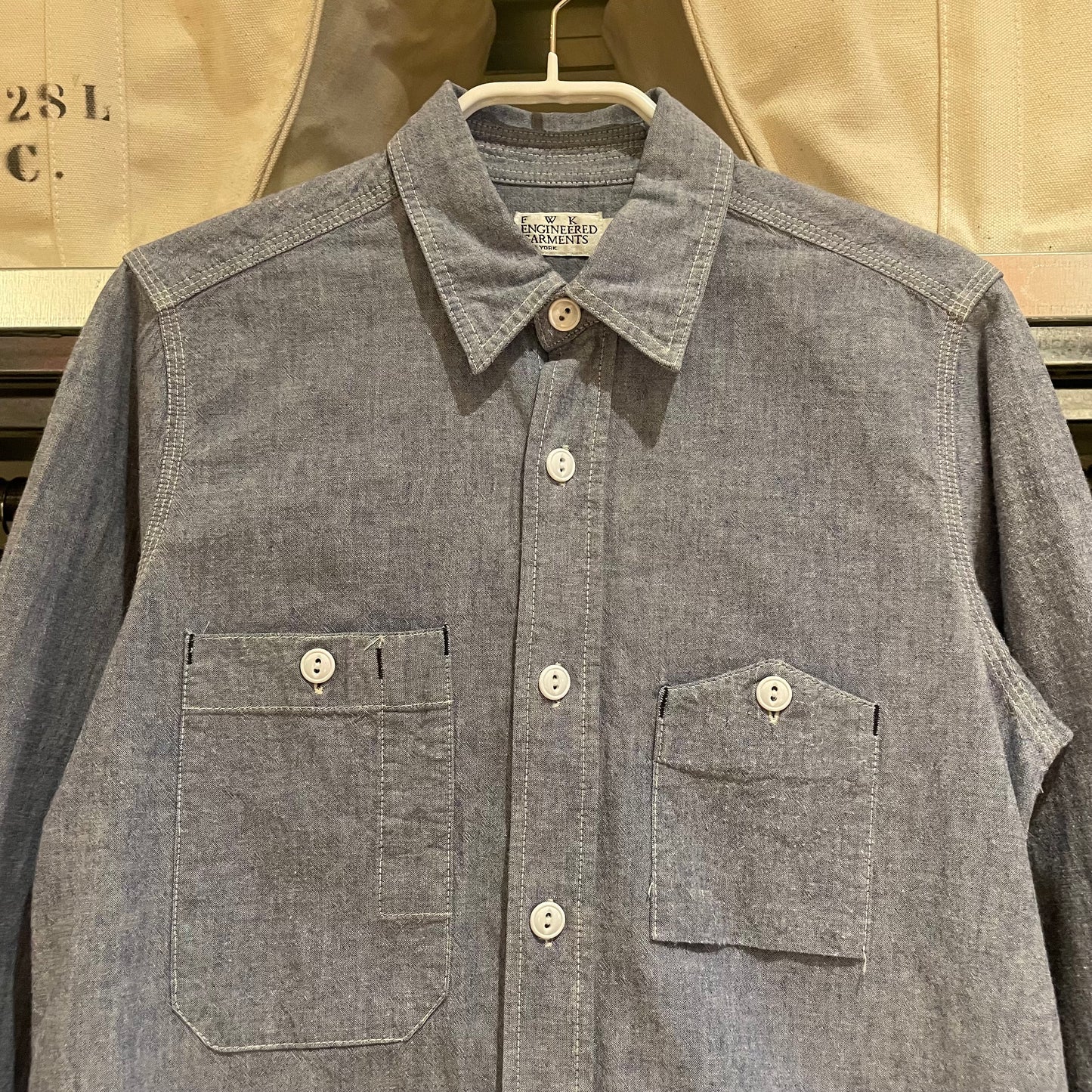 Chambray Work Shirt Gray