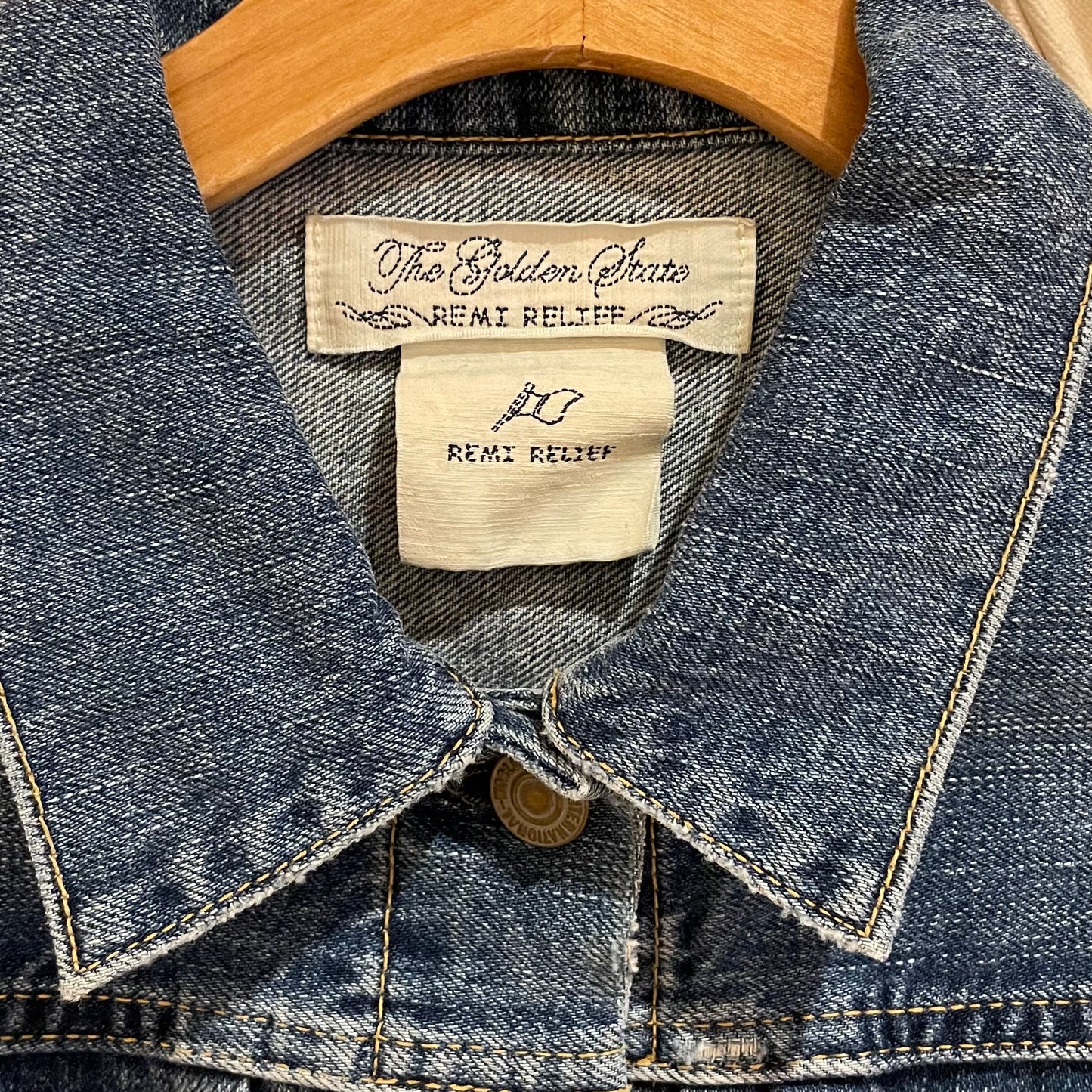 Type 1 Denim Jacket Washed Blue Distressed