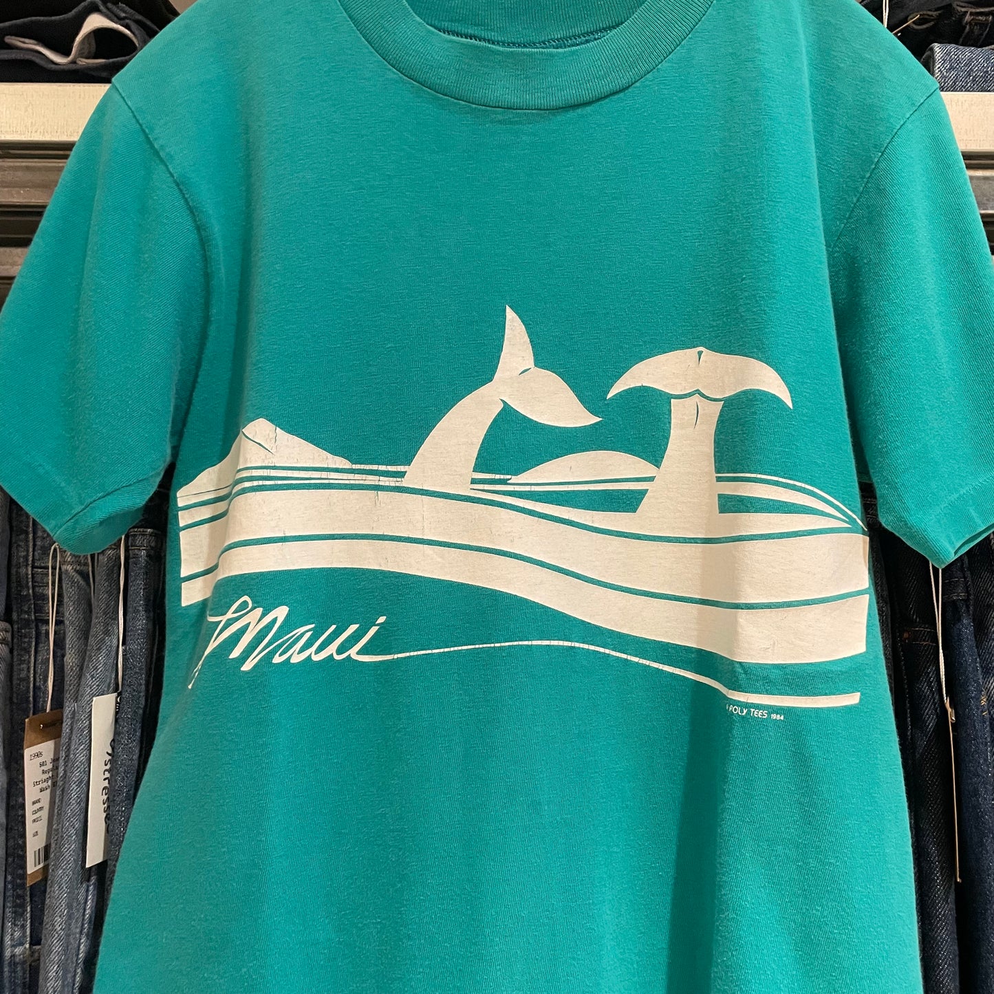 Maui Whale Graphic Tourrist T-Shirt Teal