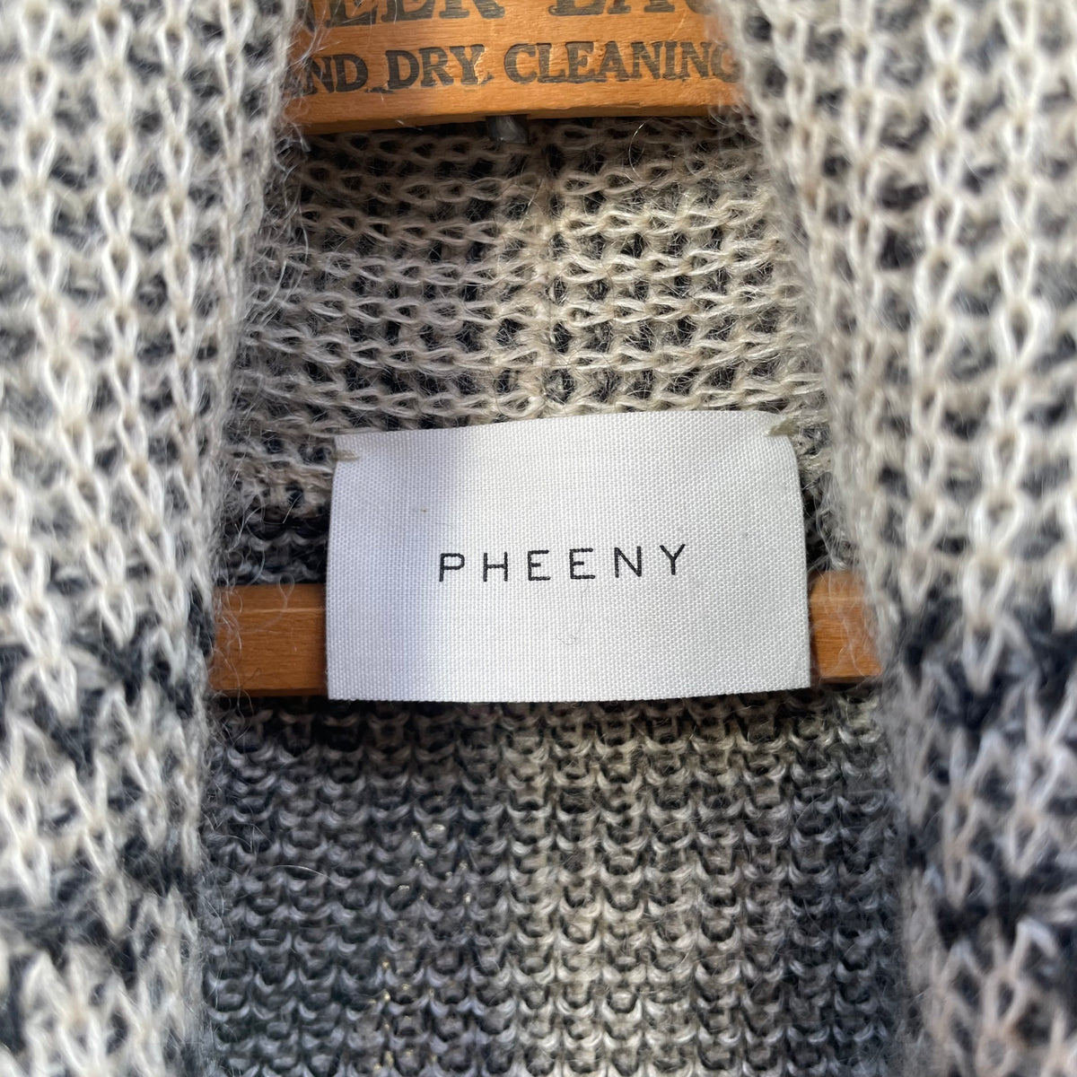 Plaid Shawl Collar Long Cardigan Grey
