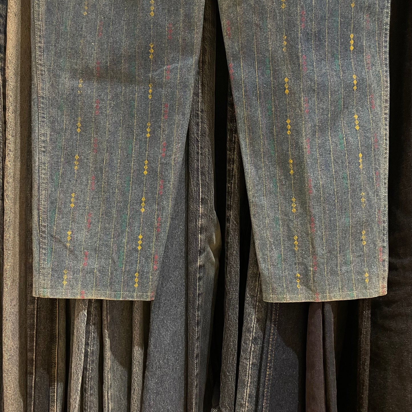 Multicolor Stripe Denim Pants