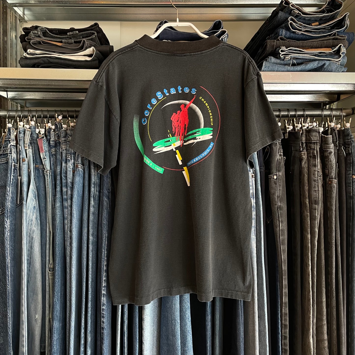 CoreStates Championship T-Shirt Black Faded