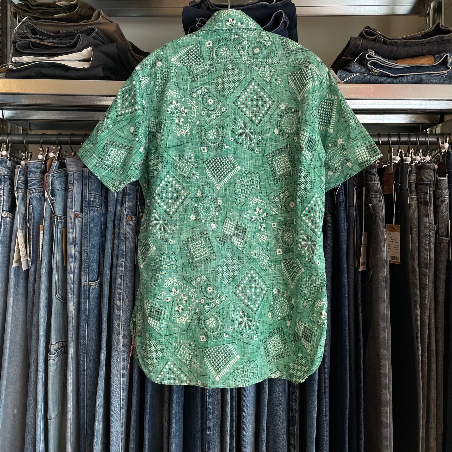 Paisley Print Shirt Turquoise