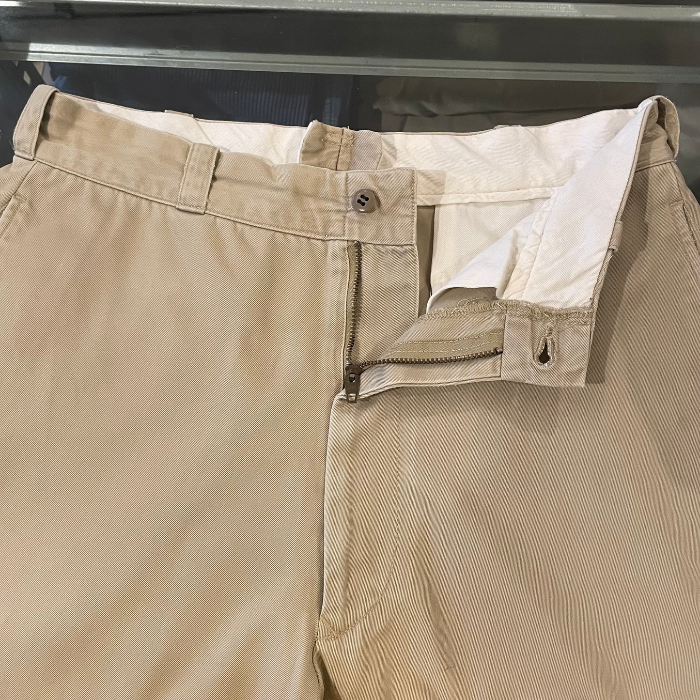 Military Chino Pants Distressed Scovill Zip