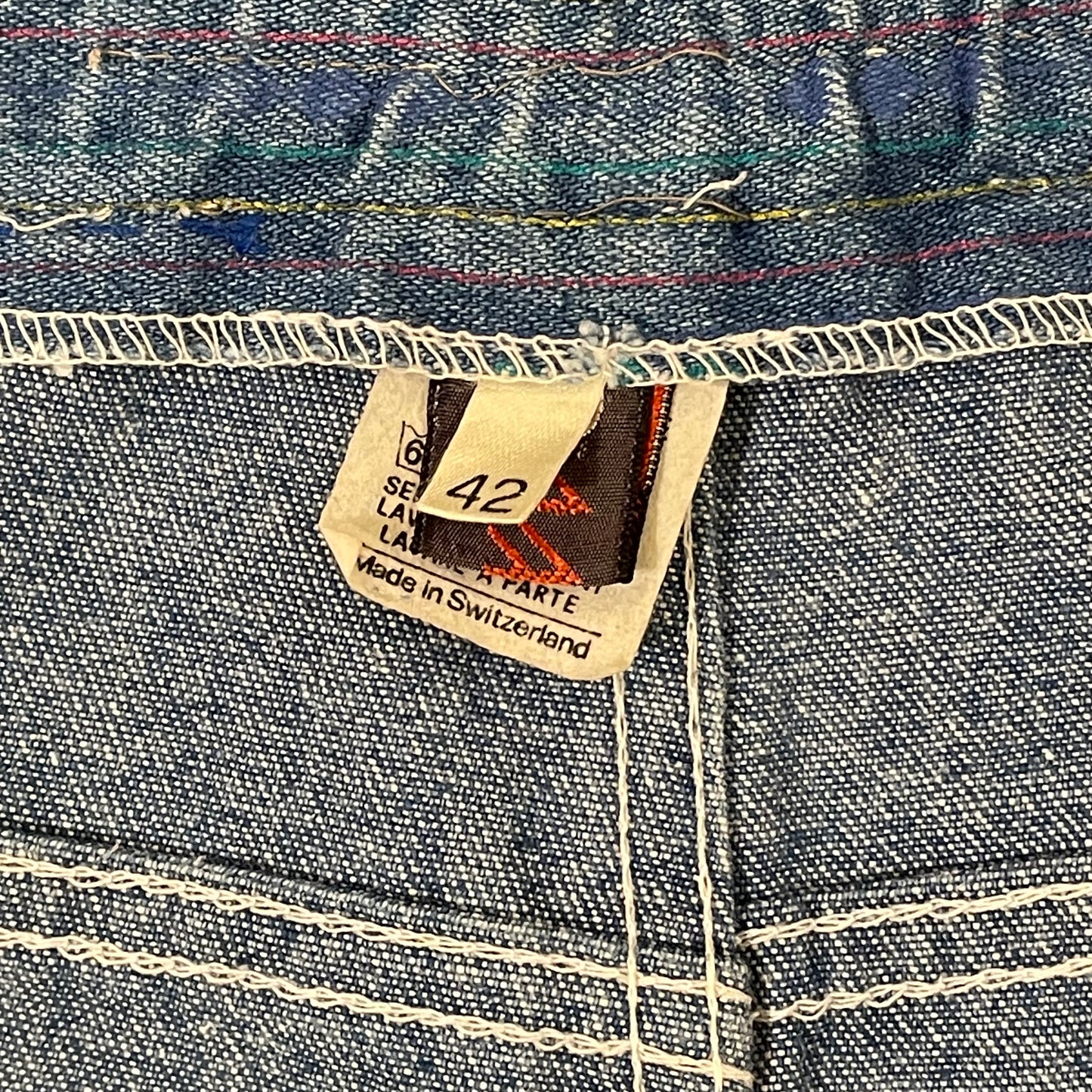 Multicolor Stripe Denim Pants