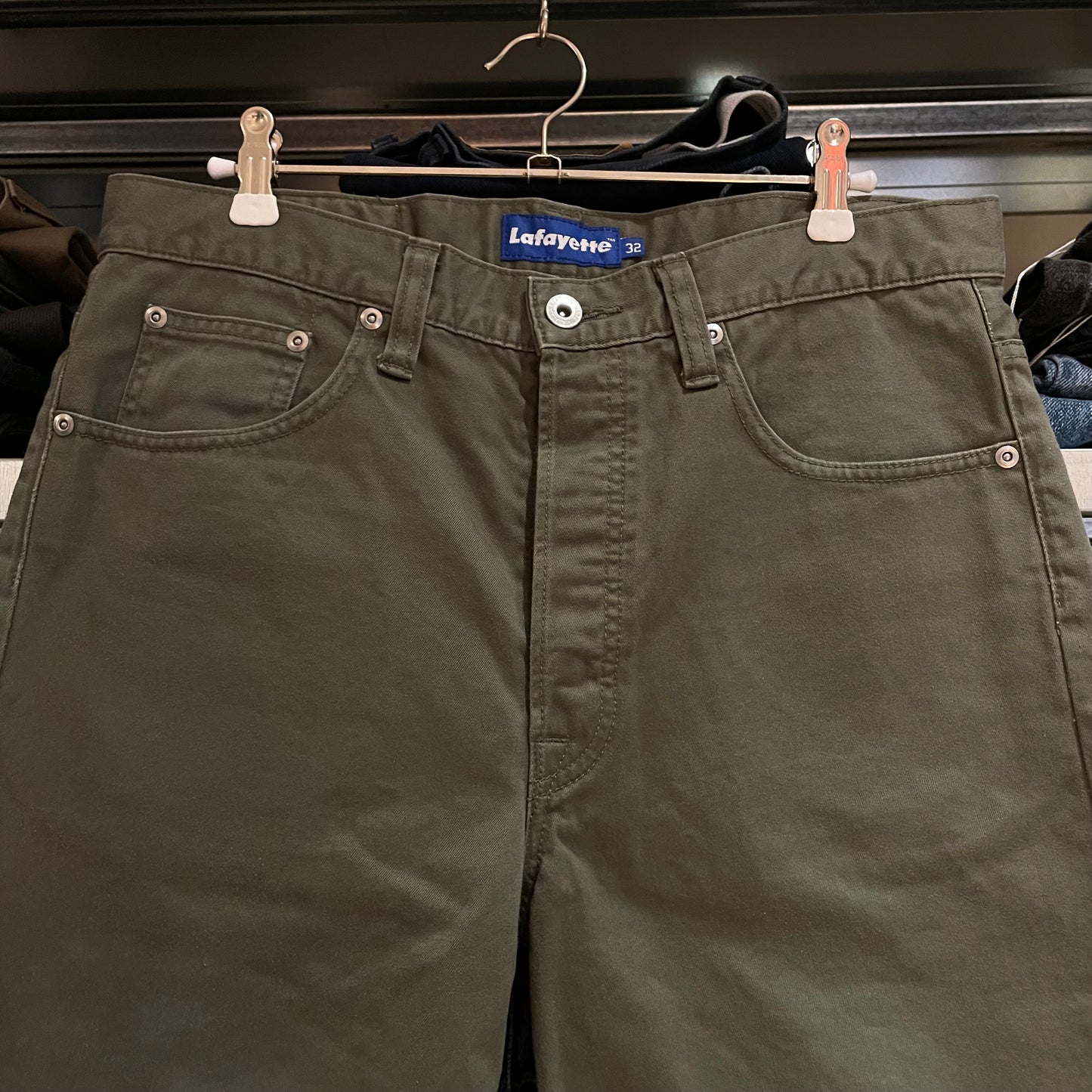 Lafayette Olive Green Cotton Shorts