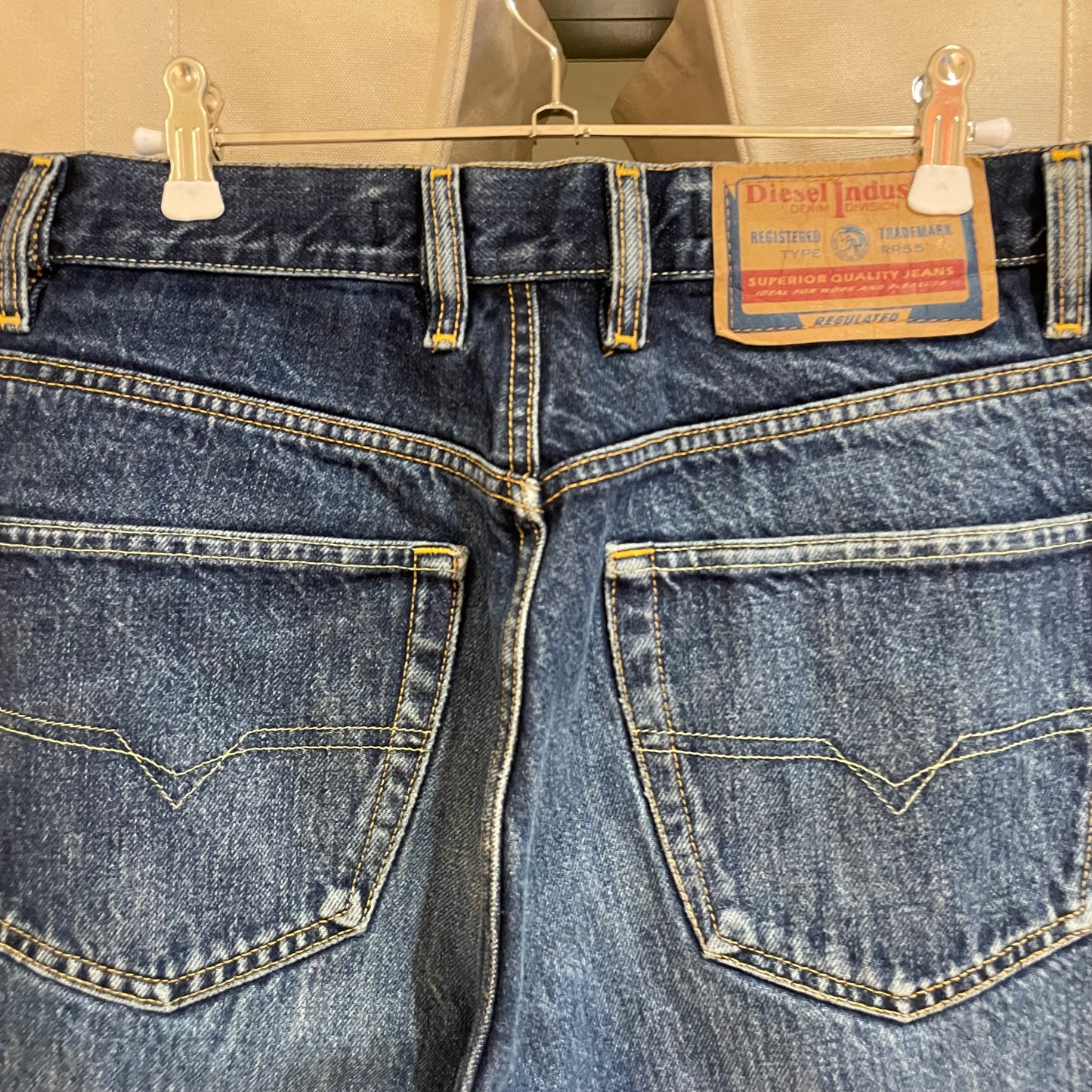 Regular Straight Jeans Dark Wash Indigo