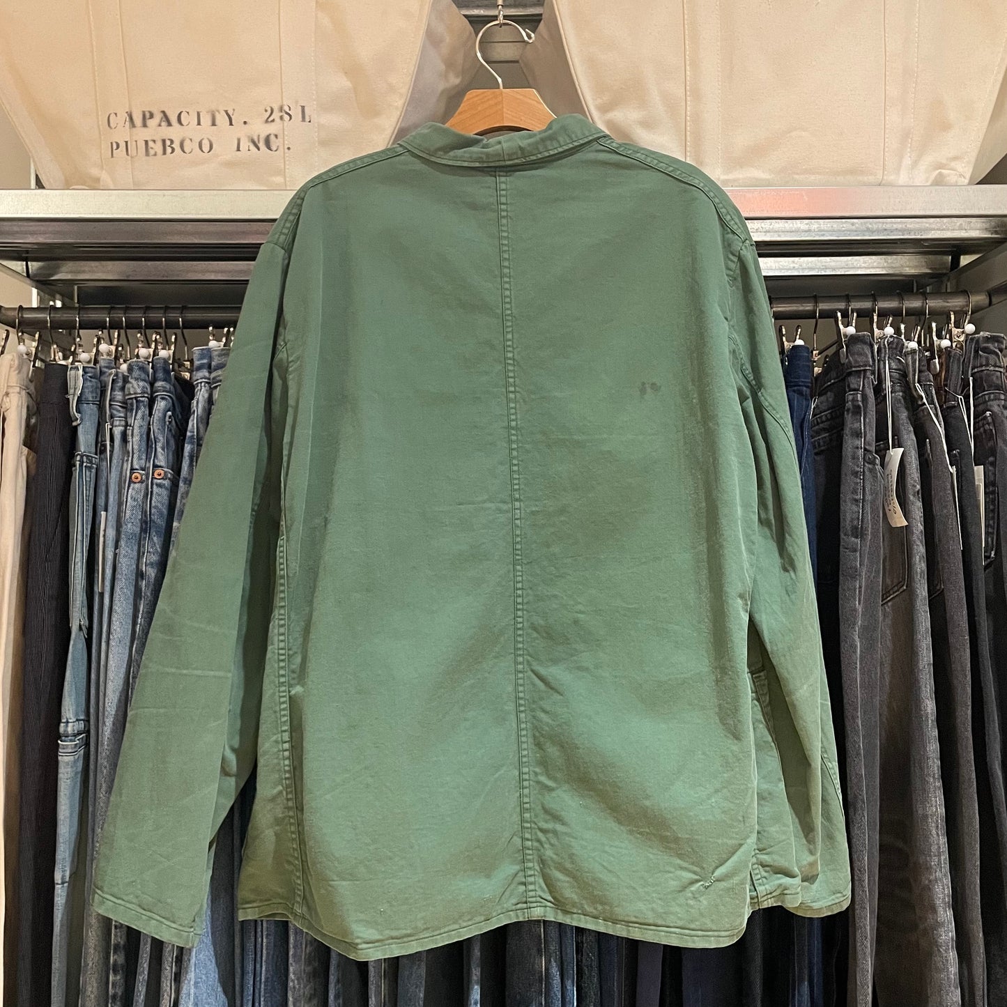 Faded Green Work Jacket Baumwolle