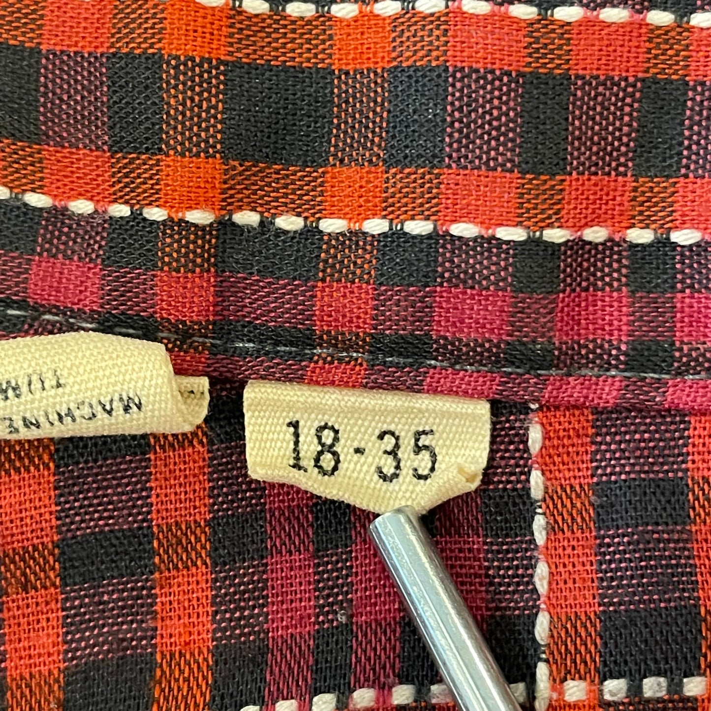 Plaid Western Shirt Red Snap-Button