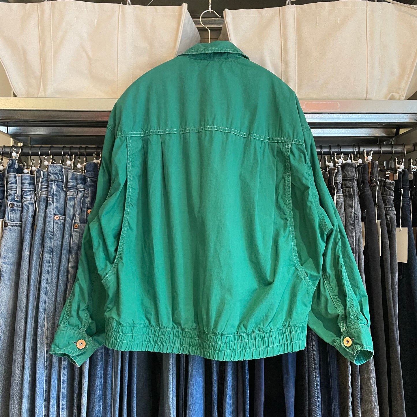 Quilted Work Jacket Green
