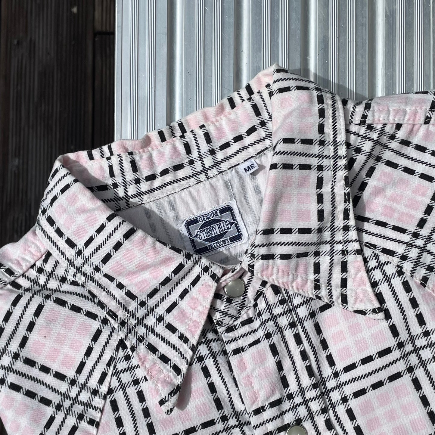 Short Sleeve Check Shirt Pink