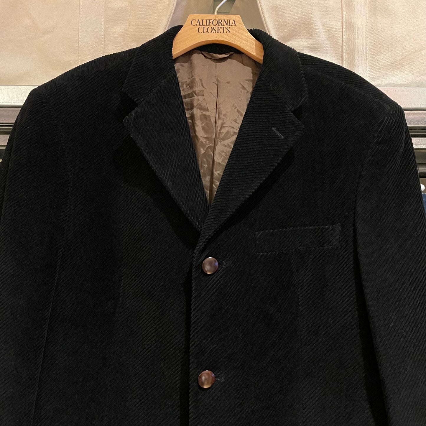 Corduroy Blazer Black Tailored Fit