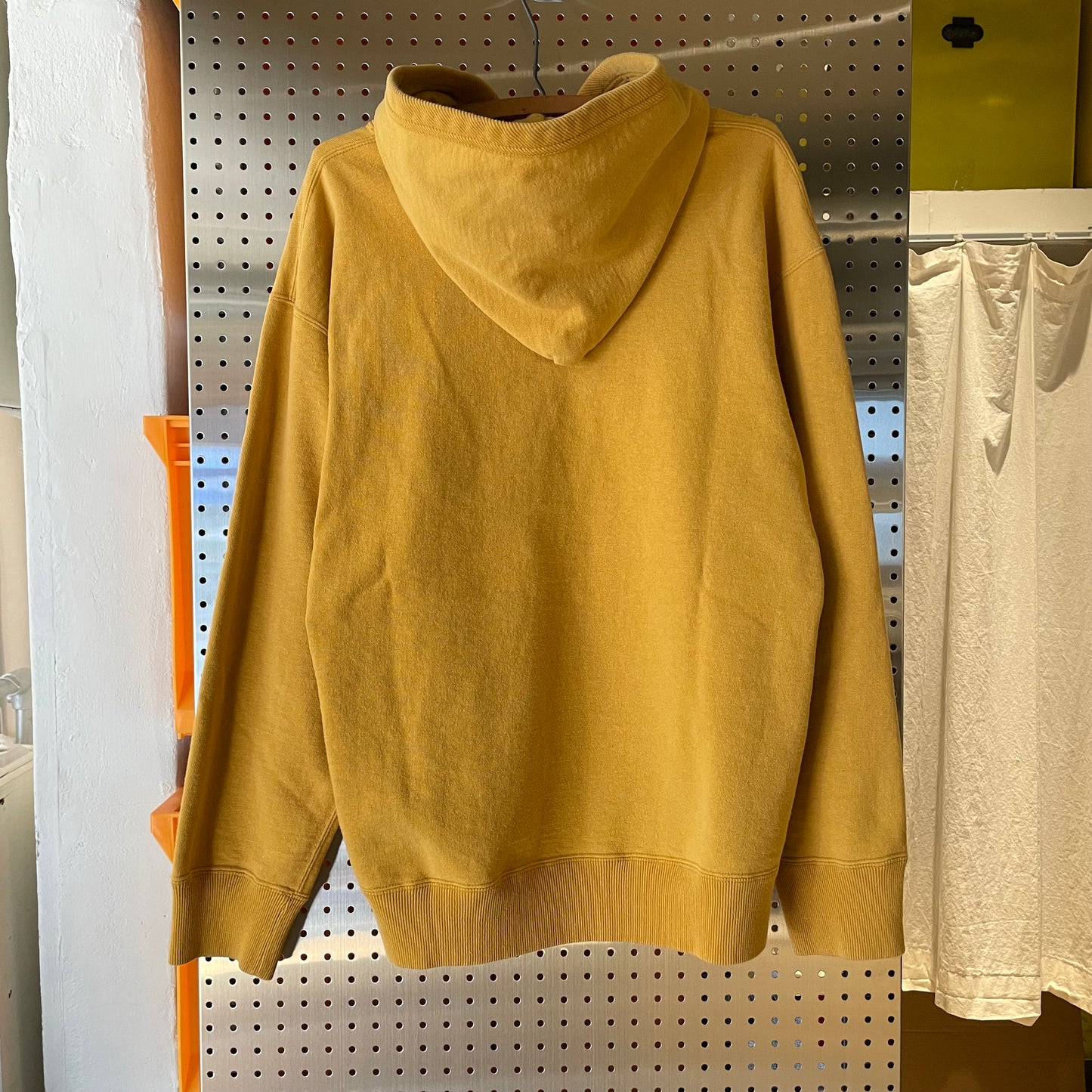 Distressed U of D Collegiate Hoodie Mustard Yellow