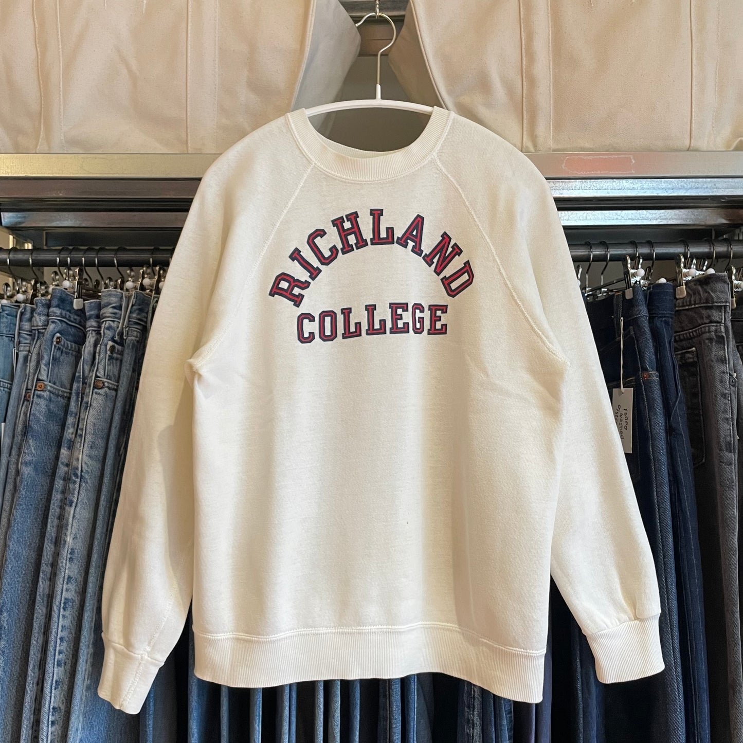 Collegiate Raglan Sweatshirt White