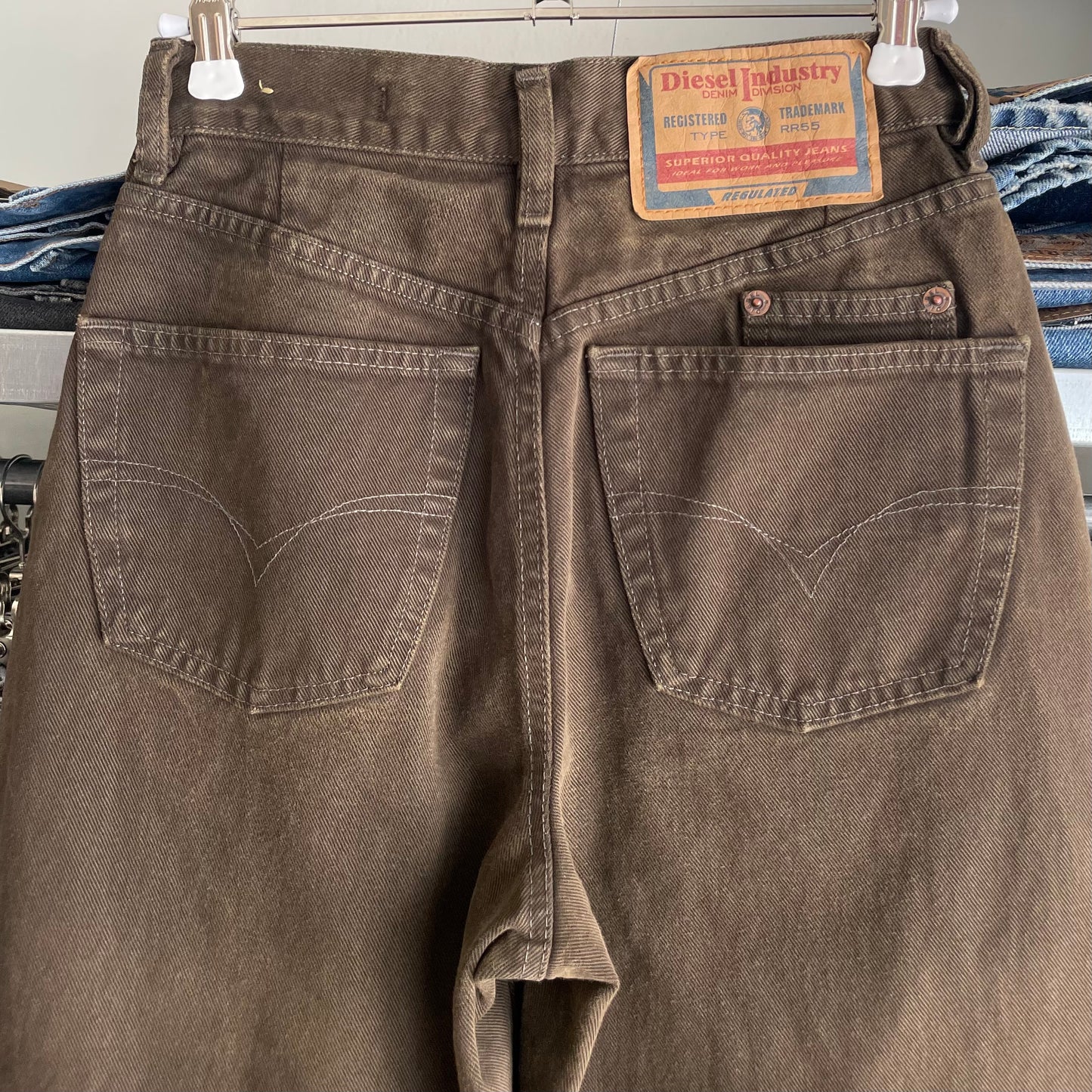 Brown Twill Pants Relaxed Fit
