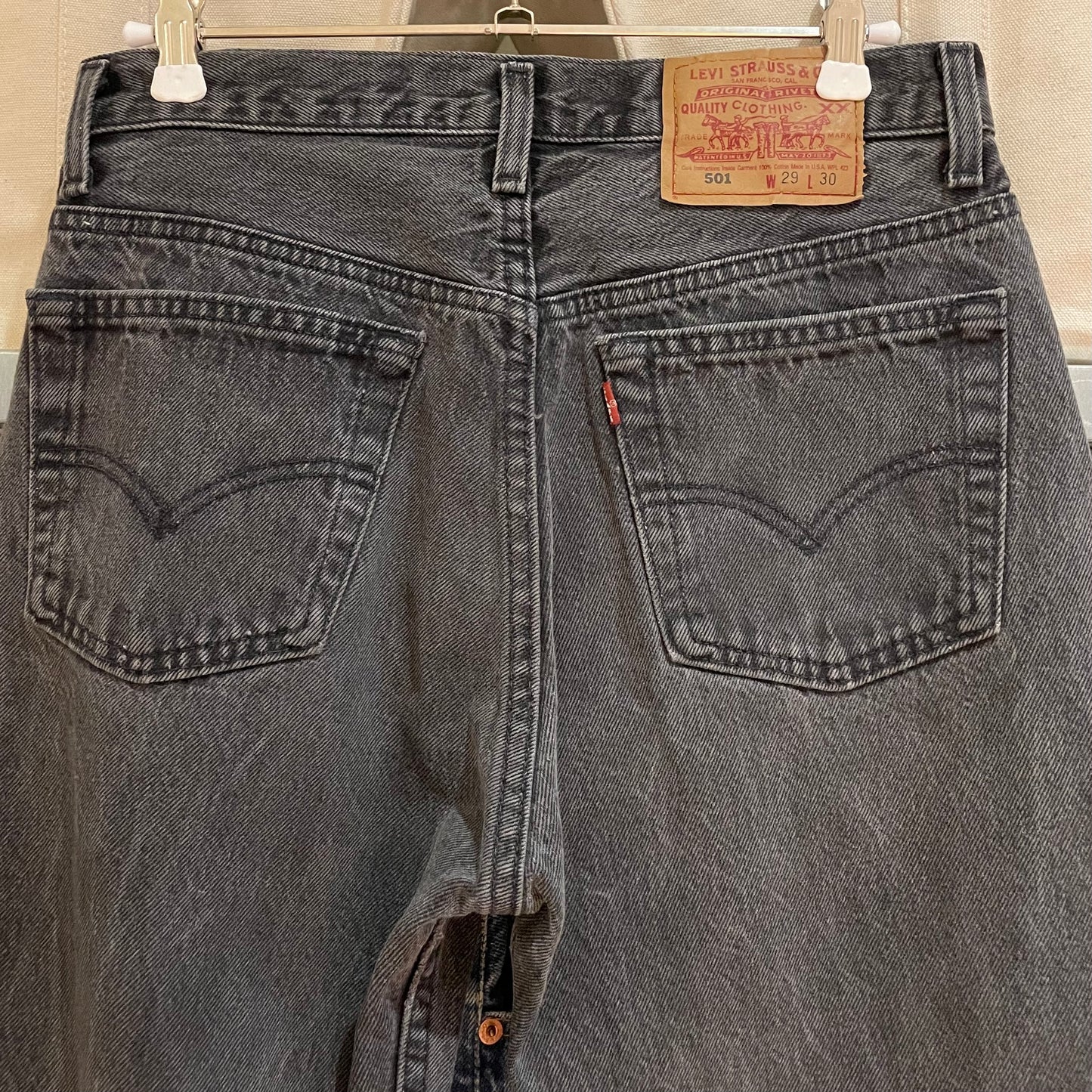 501 Jeans Regular Straight Washed Black