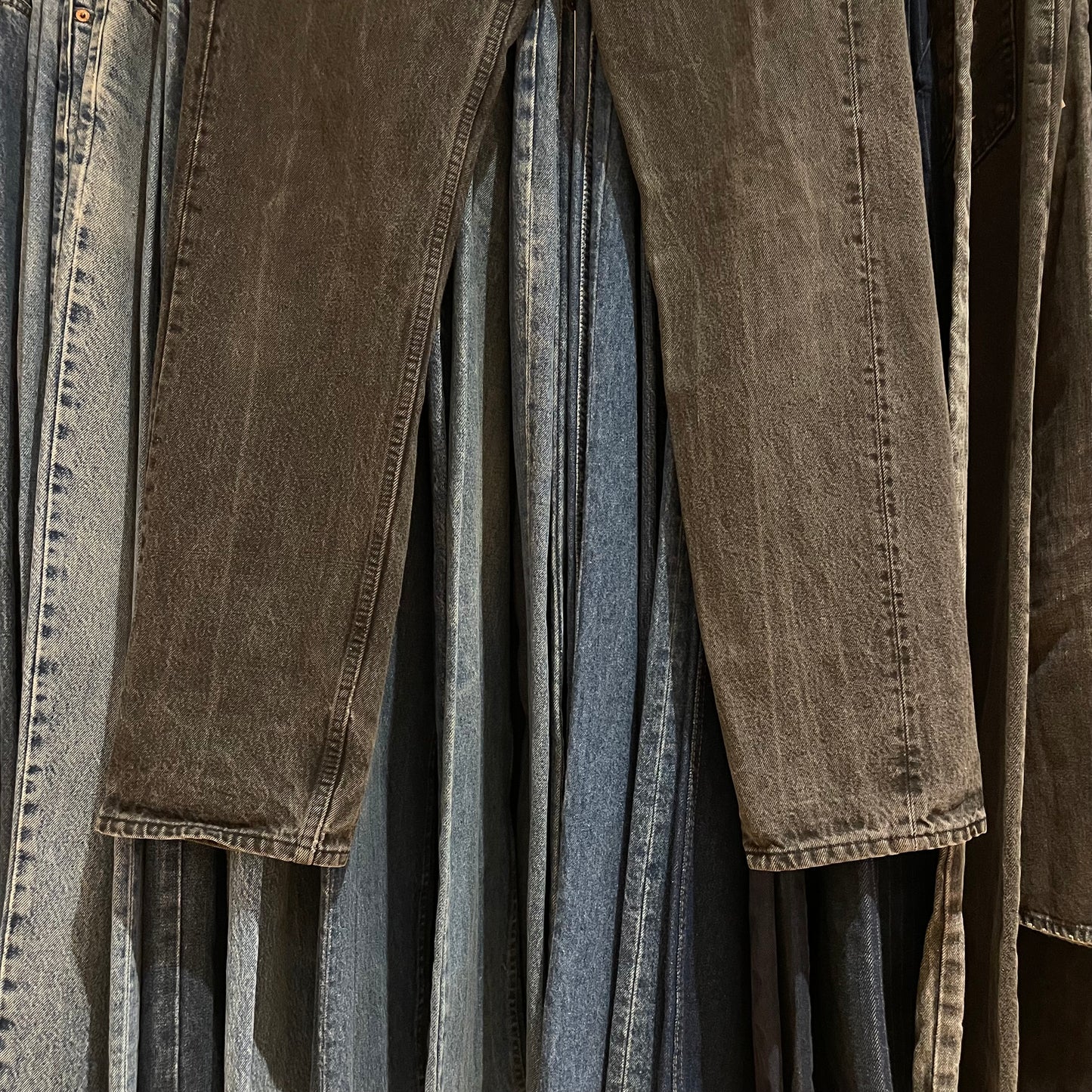 501 Jeans Regular Straight Washed Black