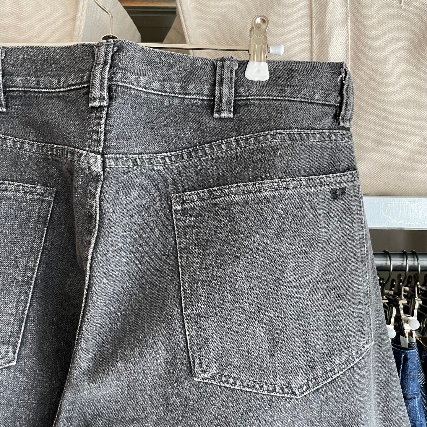 Patchwork Denim Pants Black