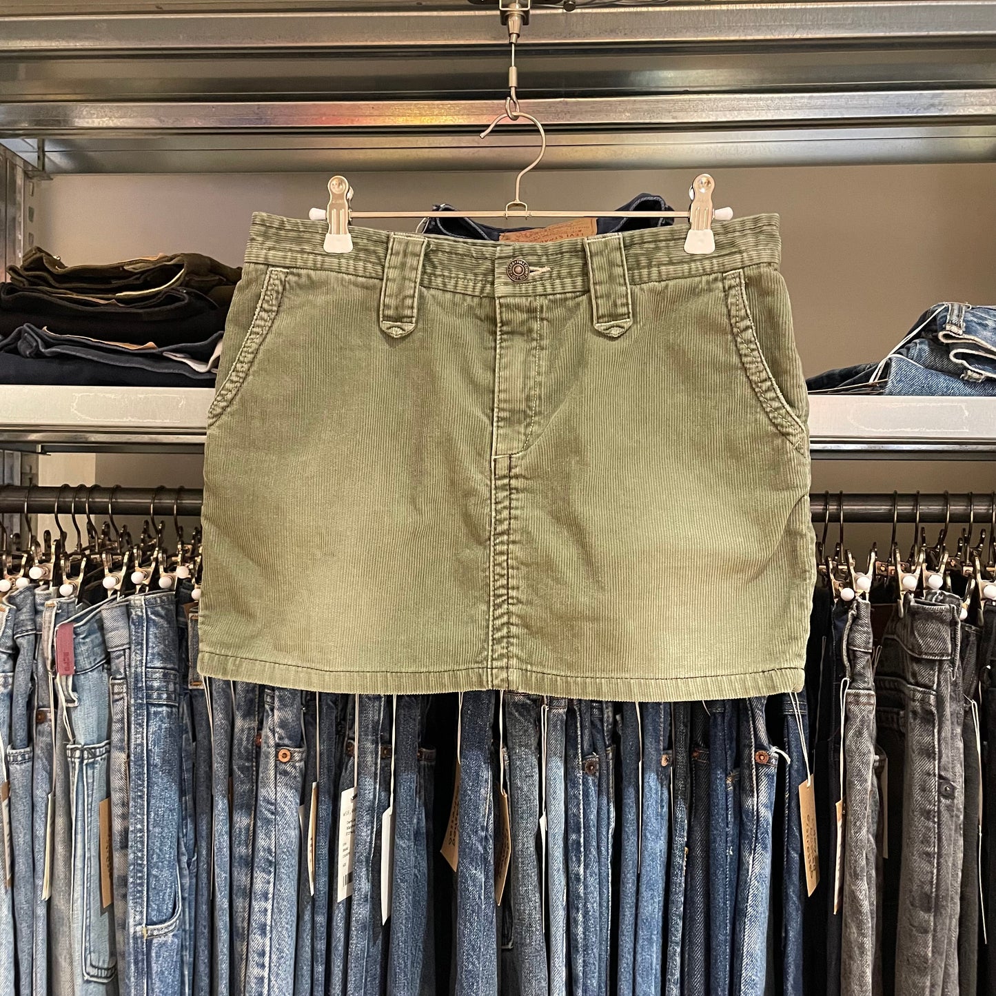 Corduroy MIni Skirt Olive