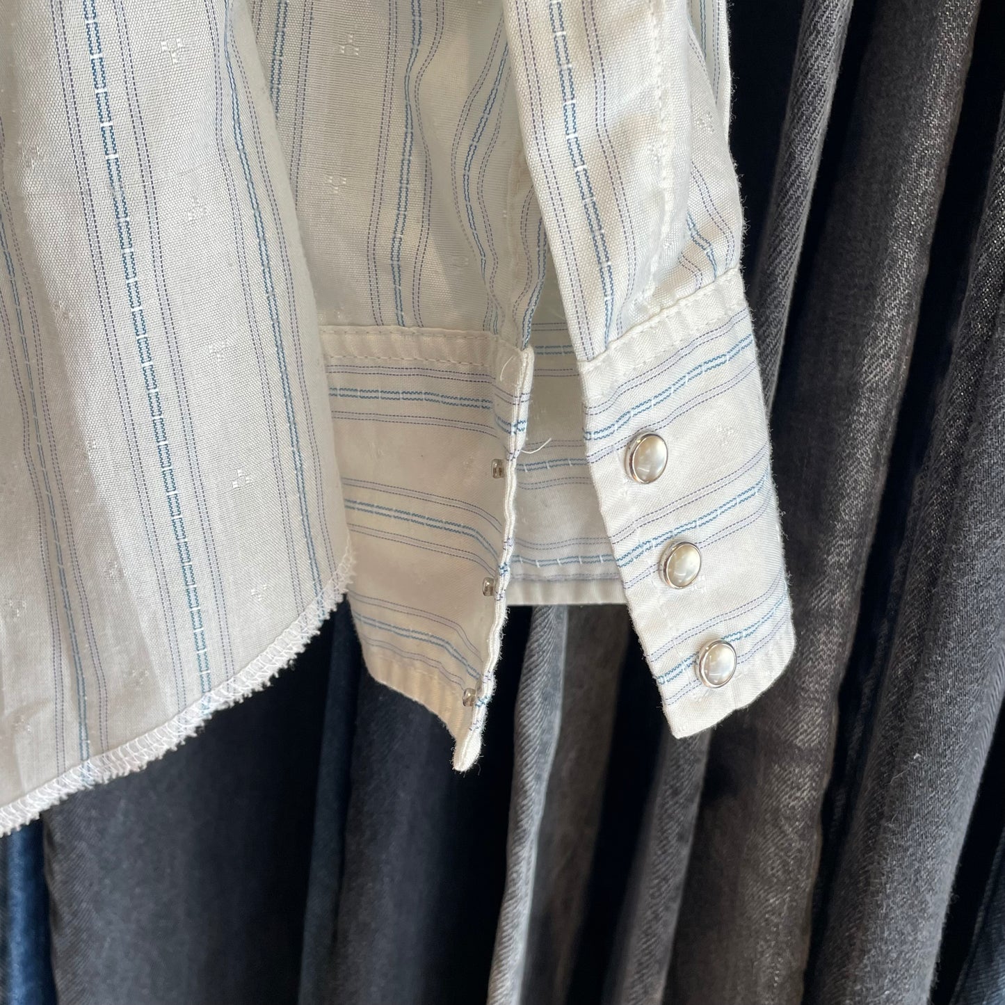 Stripe Shirt Blue Cowboy Cut Regular Fit