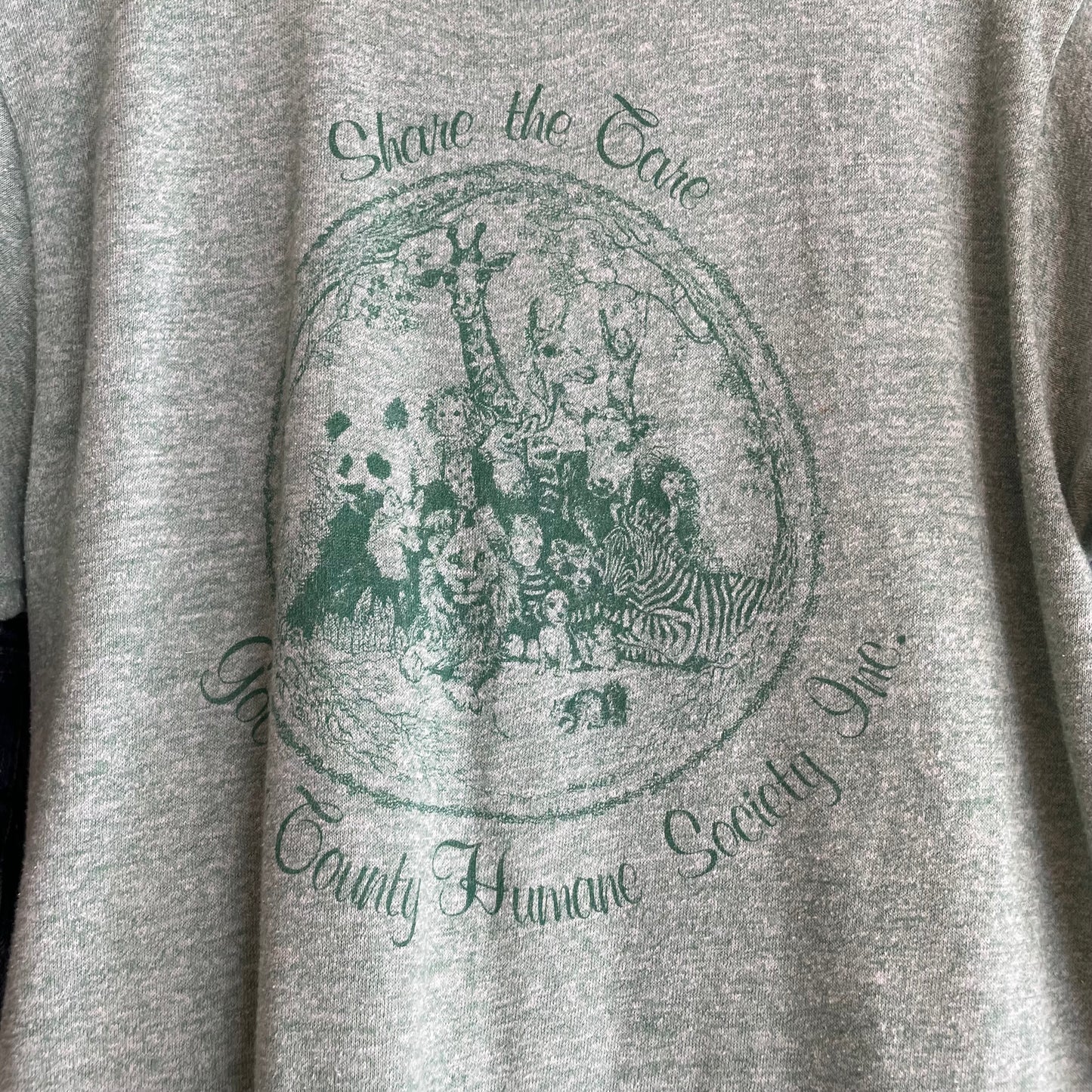 Share the Care Ringer T-Shirt Green