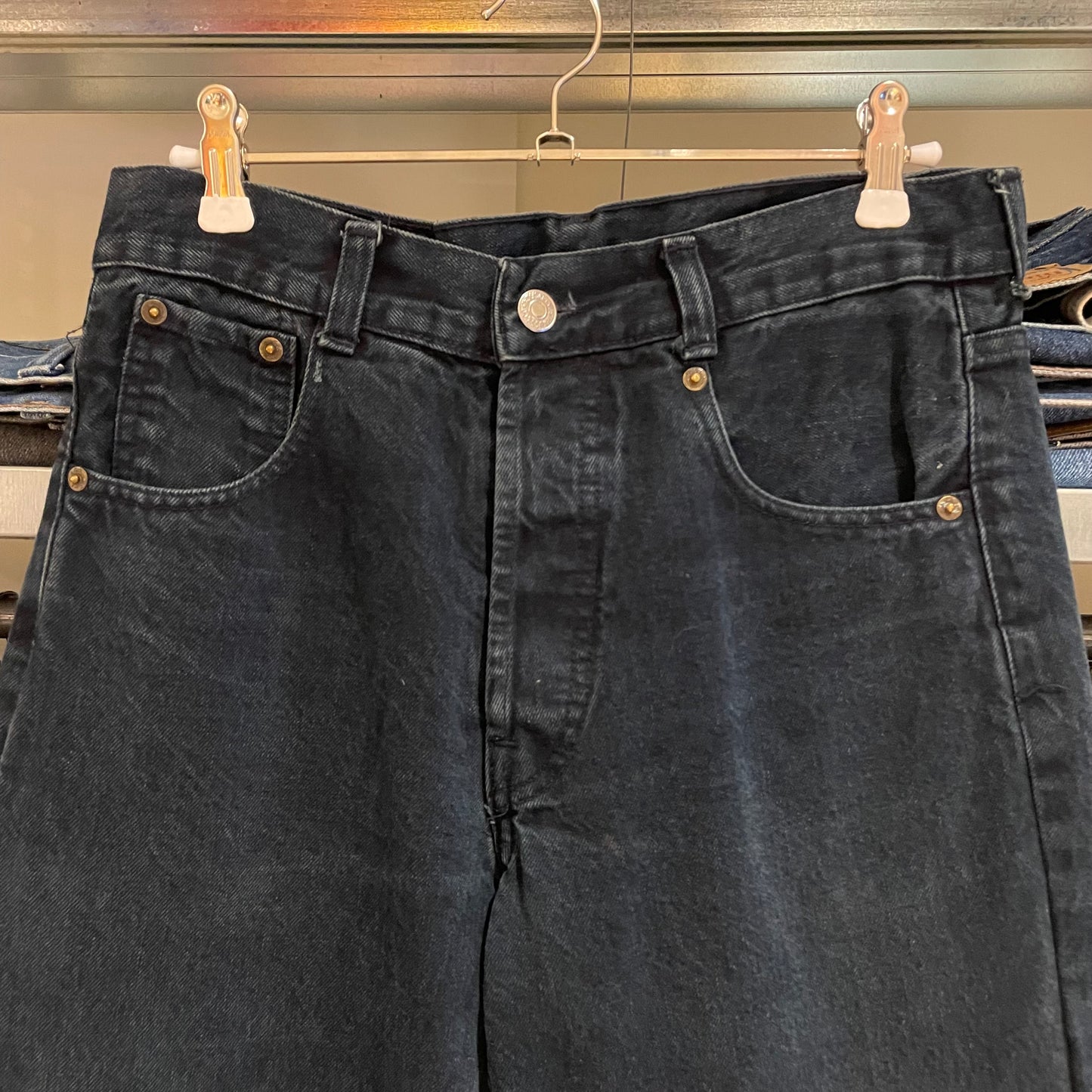 501 Jeans Regular Straight Medium Washed Black