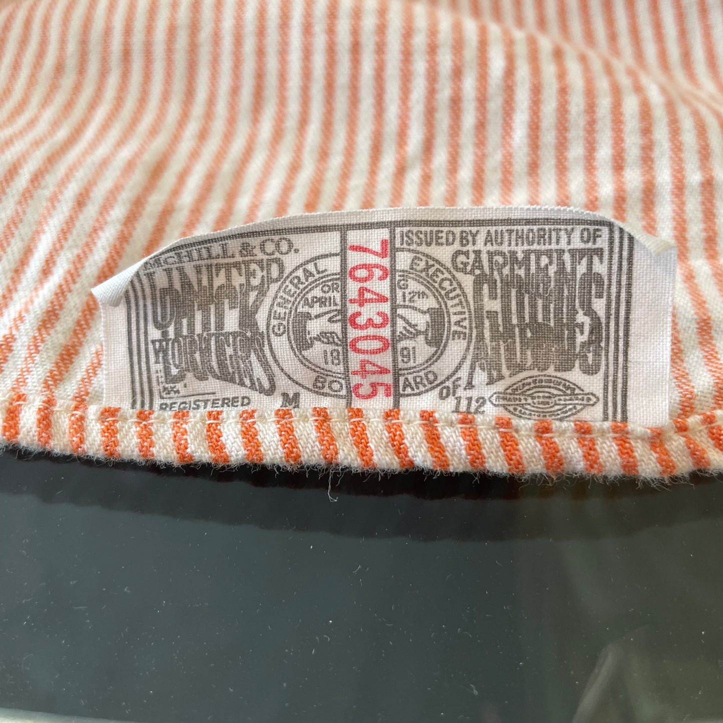 Striped Shirt Orange White Short Sleeve