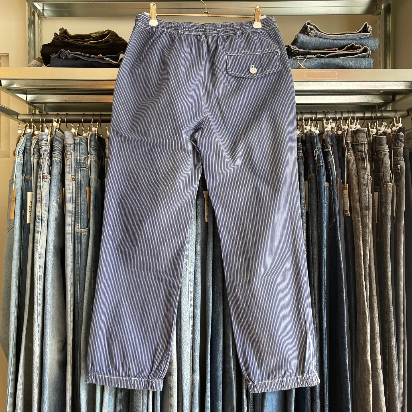 Hickory Cotton Workwear Pants Drawstring