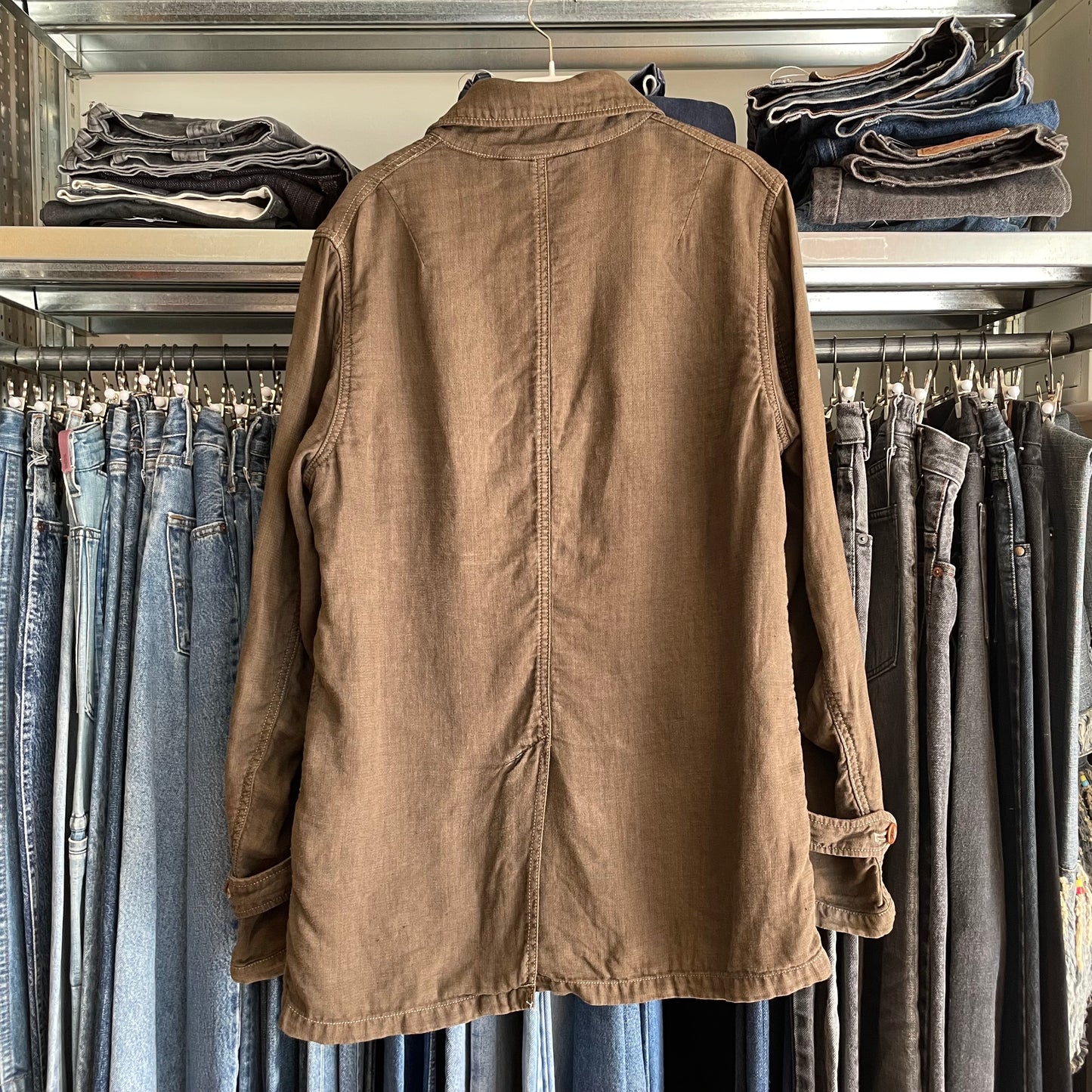 Flap Pocket Jacket Brown
