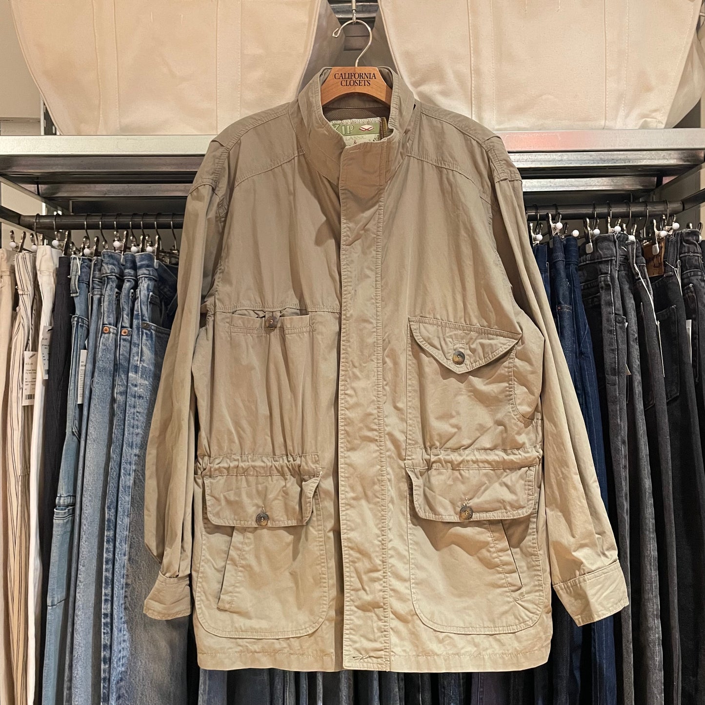 Cotton Field Zip Jacket Khaki