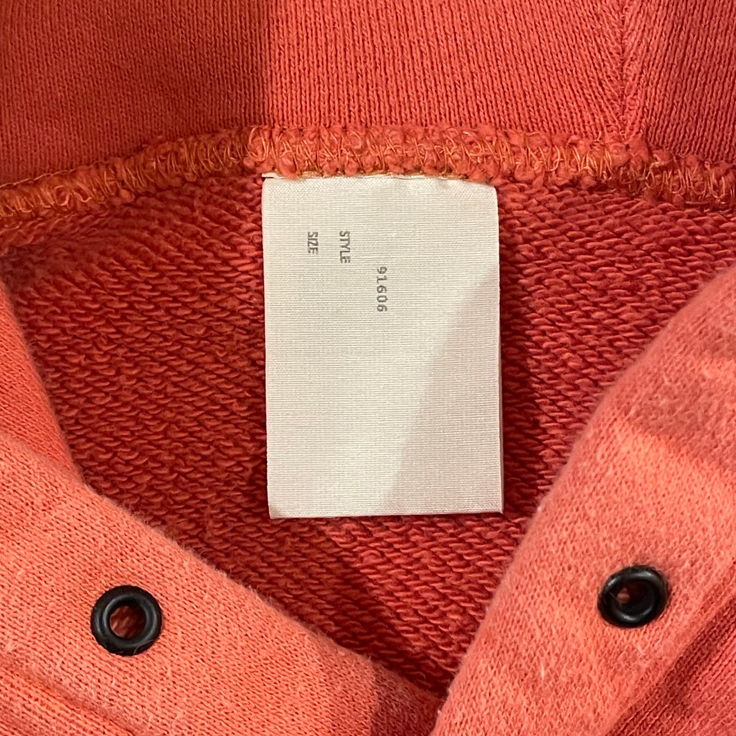 Chest Pocket Hoodie Pullover Orange