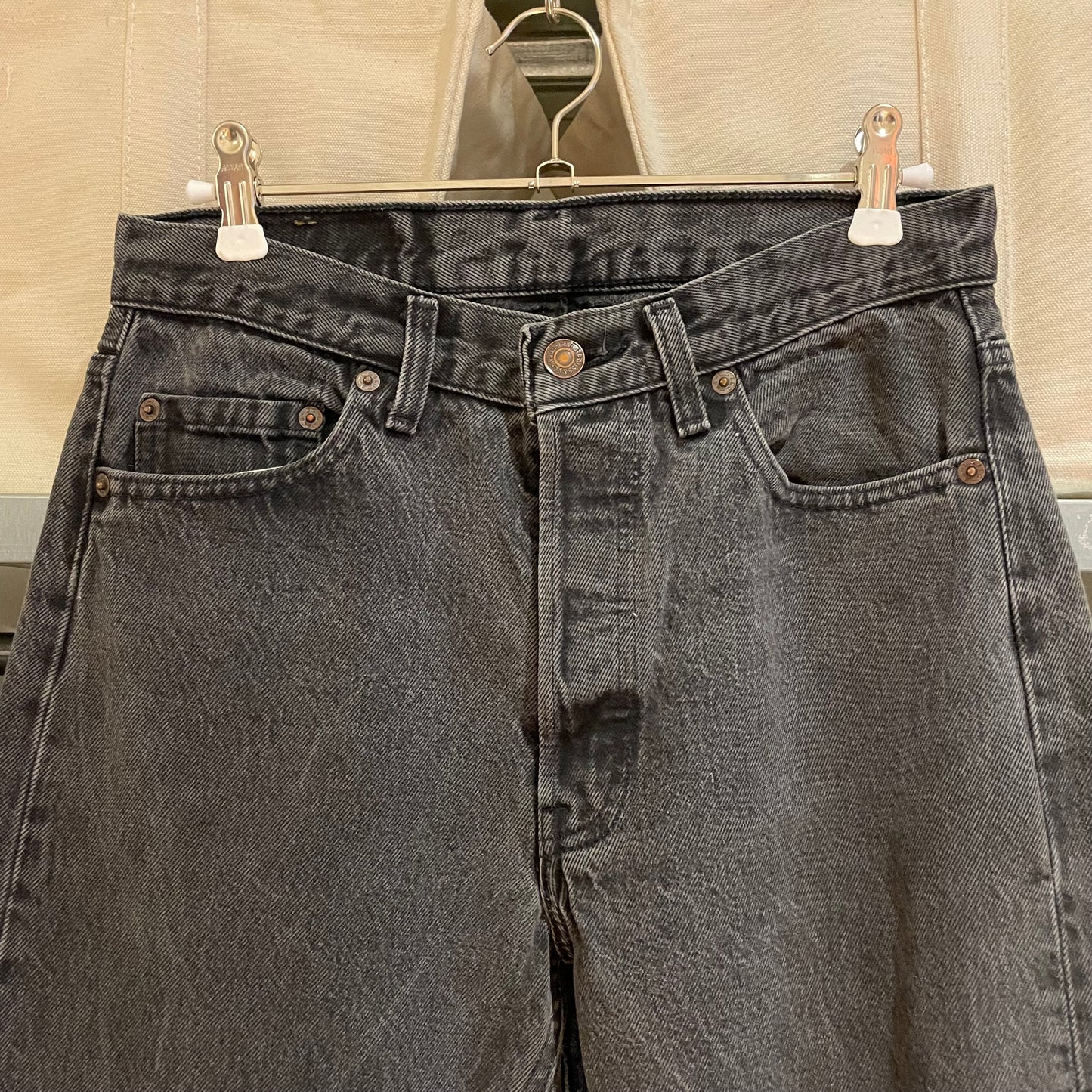 501 Jeans Regular Straight Washed Black