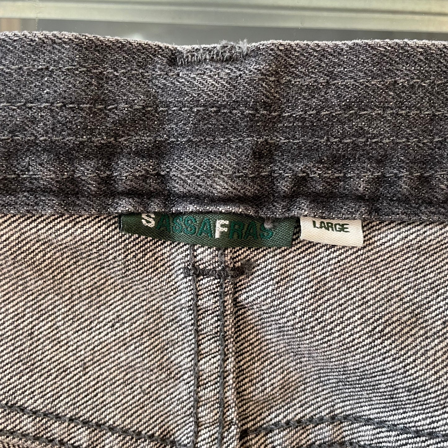 Patchwork Denim Pants Black