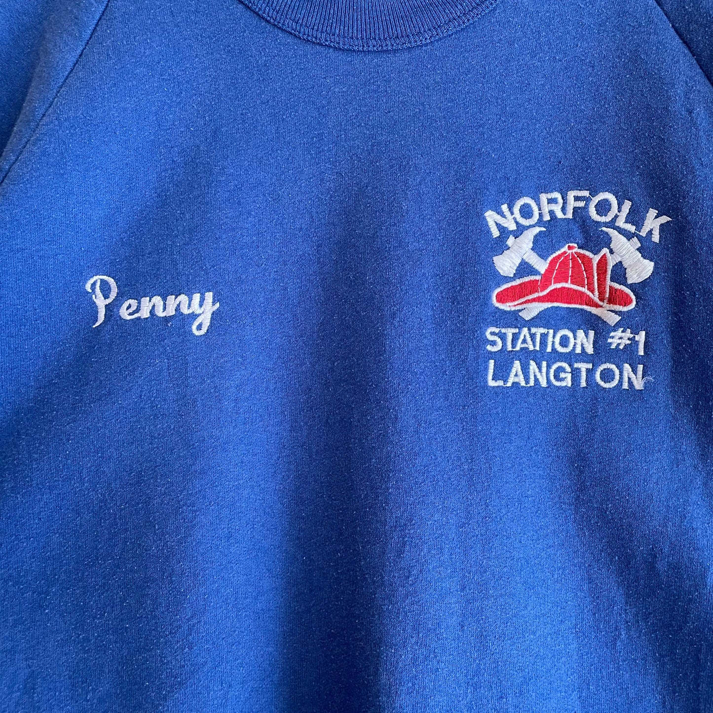 NORFOLK Sweatshirt Blue Raglan Tubular
