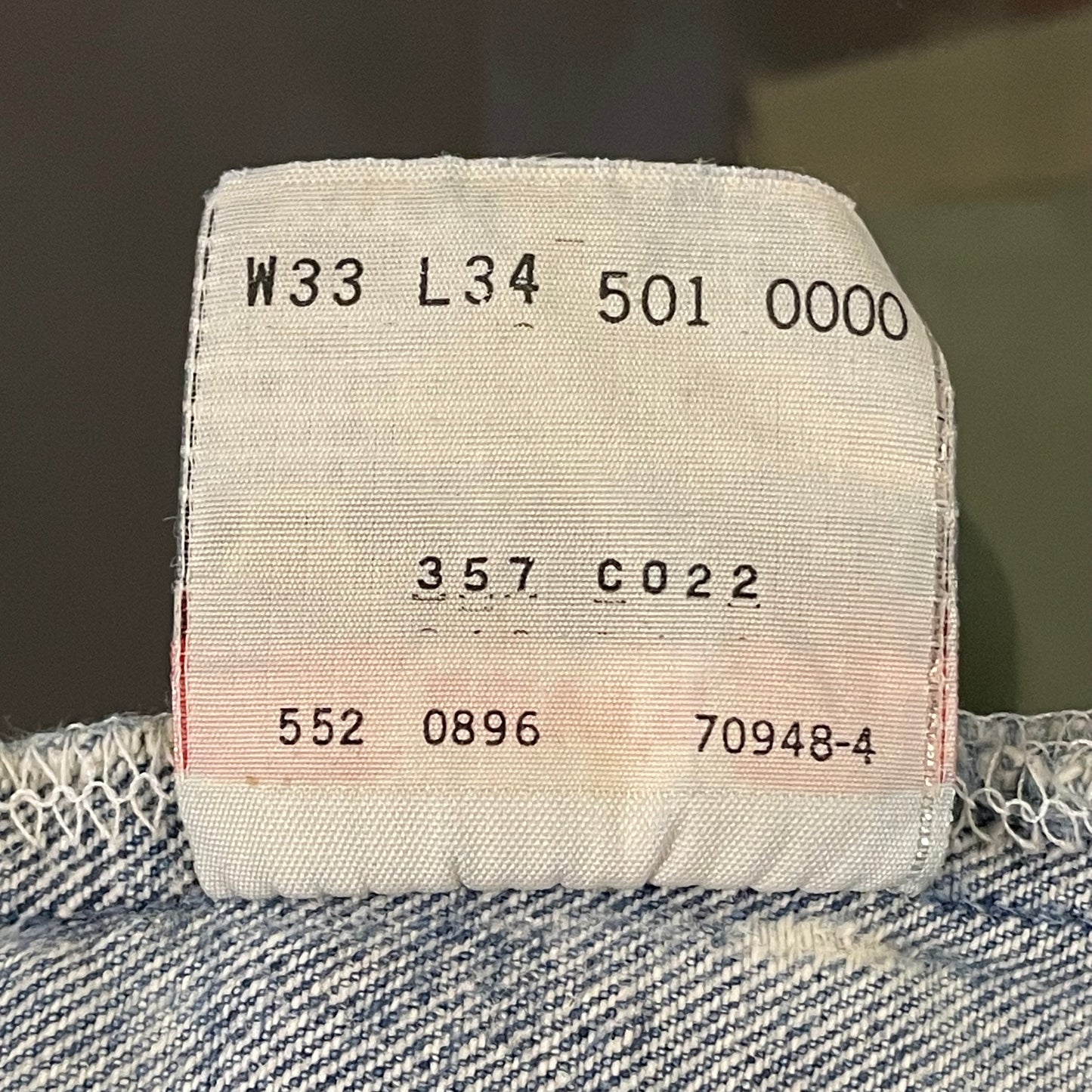 Faded Light Wash 501xx Denim Jeans
