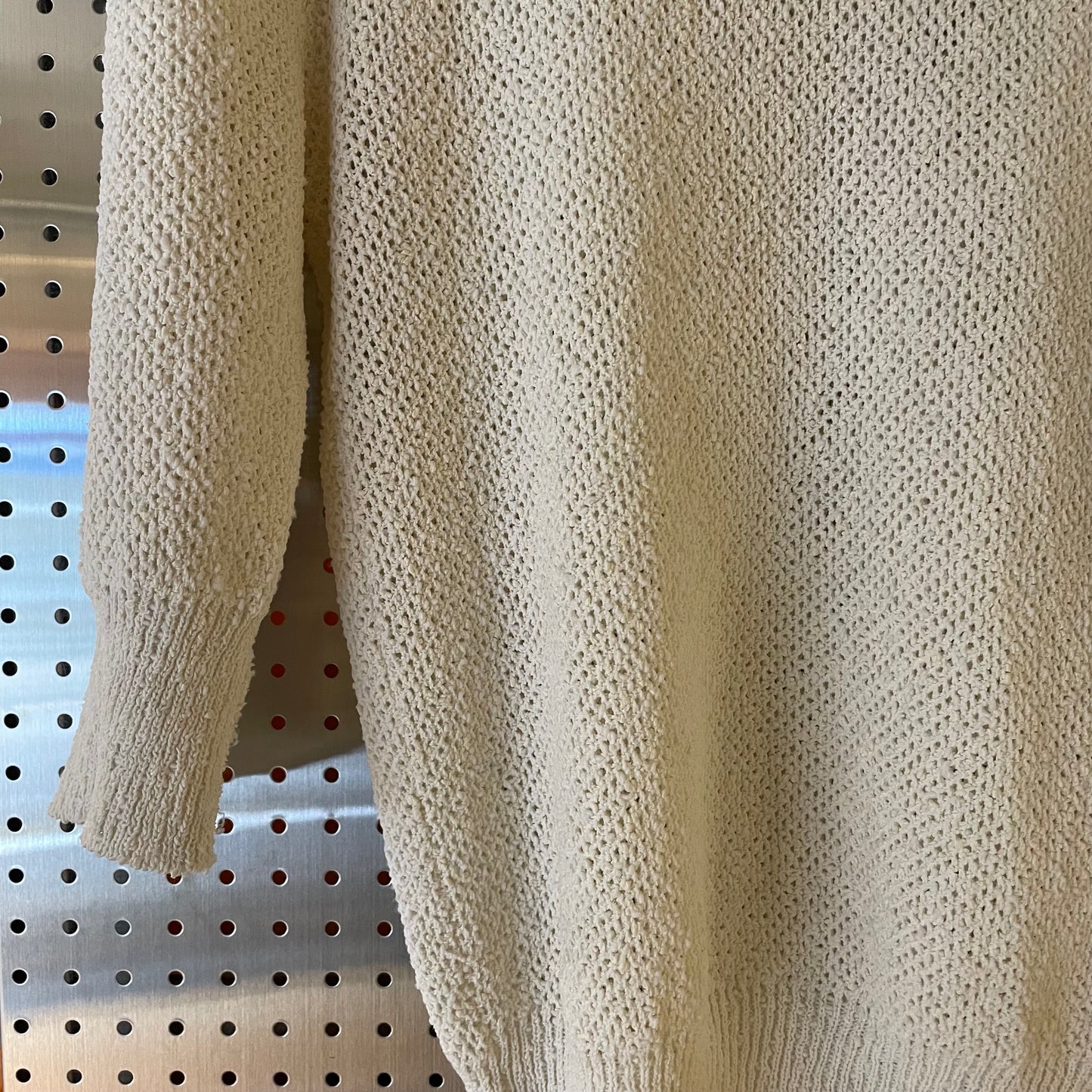 Ruffle Collar Sweater Cream
