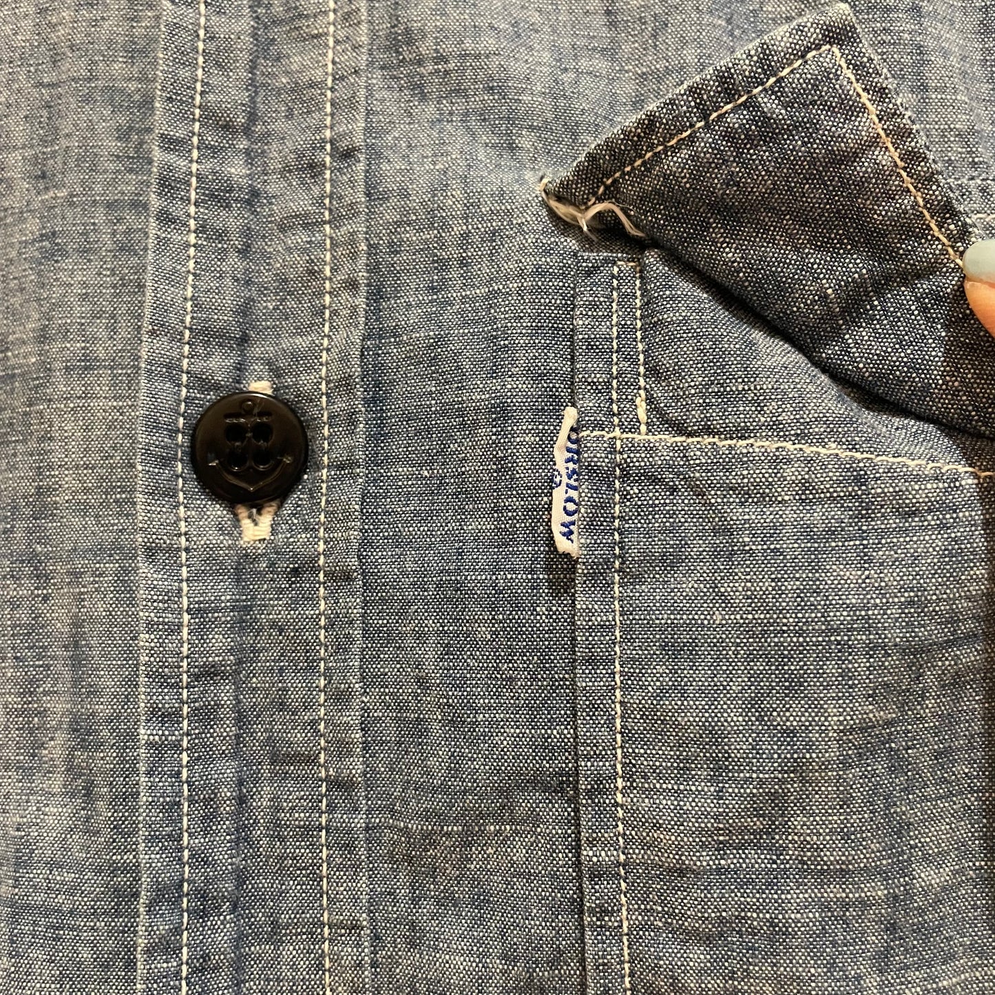 Chambray Hooded Shirt
