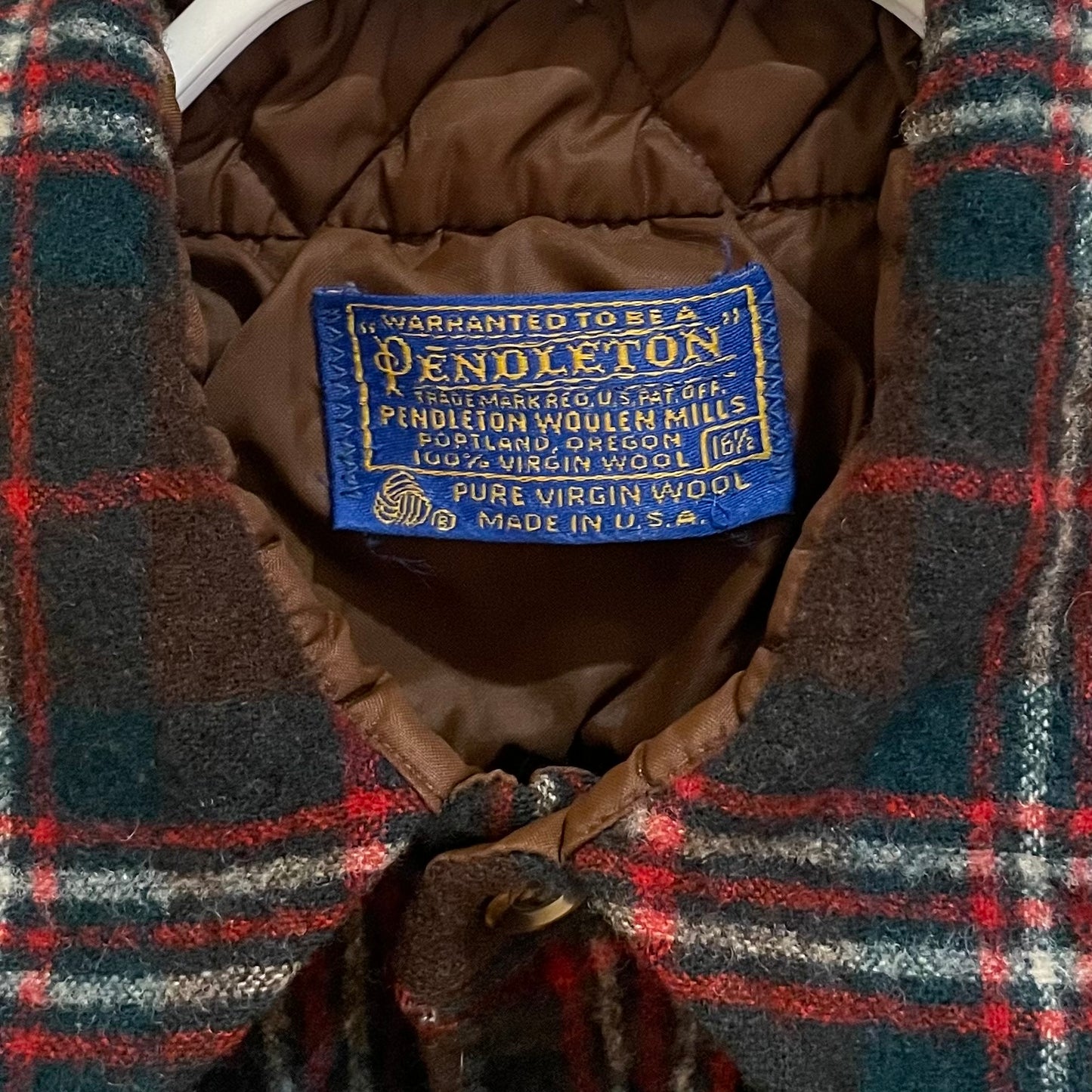 Plaid Virgin Wool Flannel Shirt Red