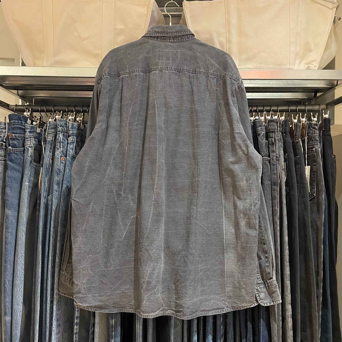 Cotton Zip Jacket Faded Gray