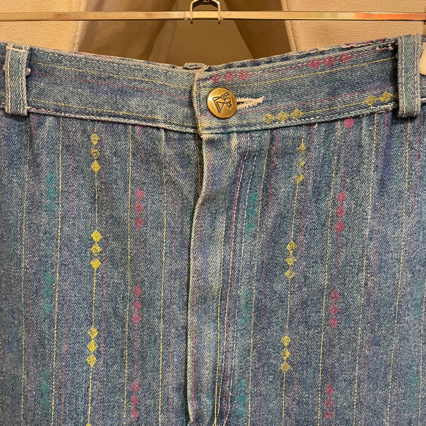 Multicolor Stripe Denim Pants