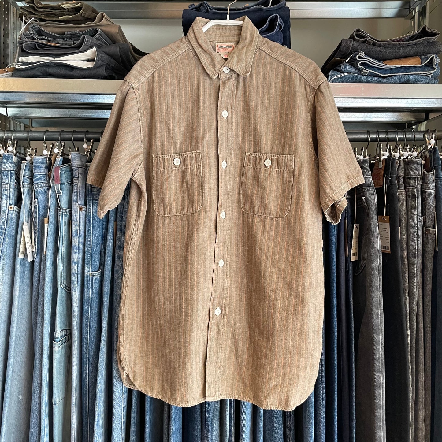Herringbone Work Shirt Brown