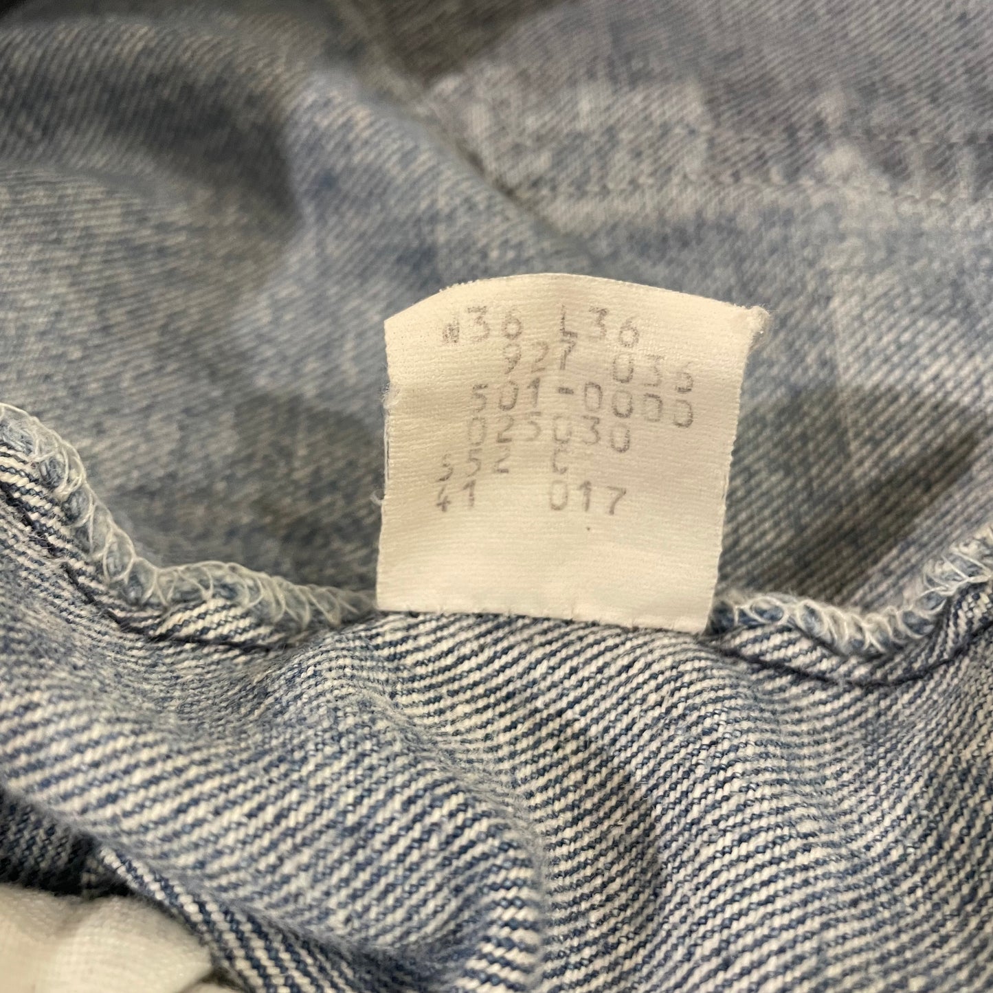 501 Jeans Washed Blue Made in USA 017