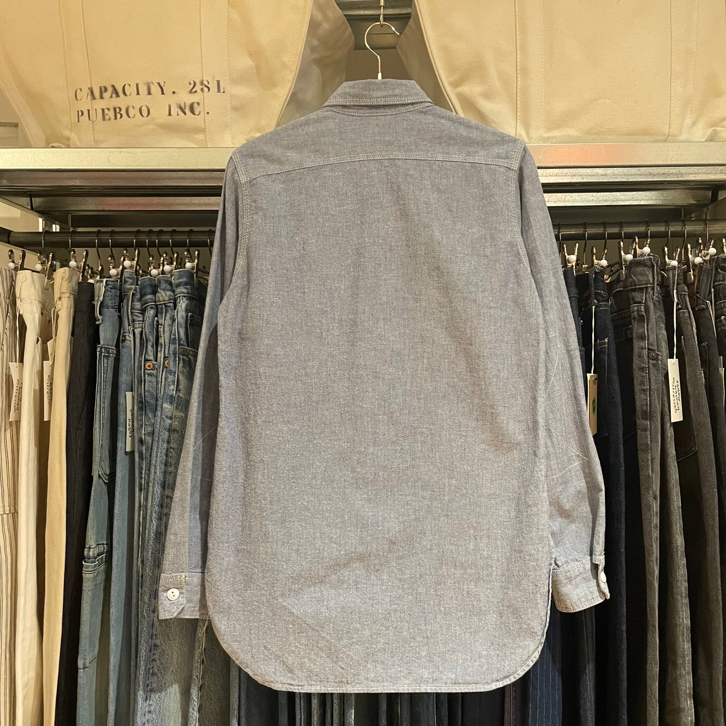 Chambray Work Shirt Gray